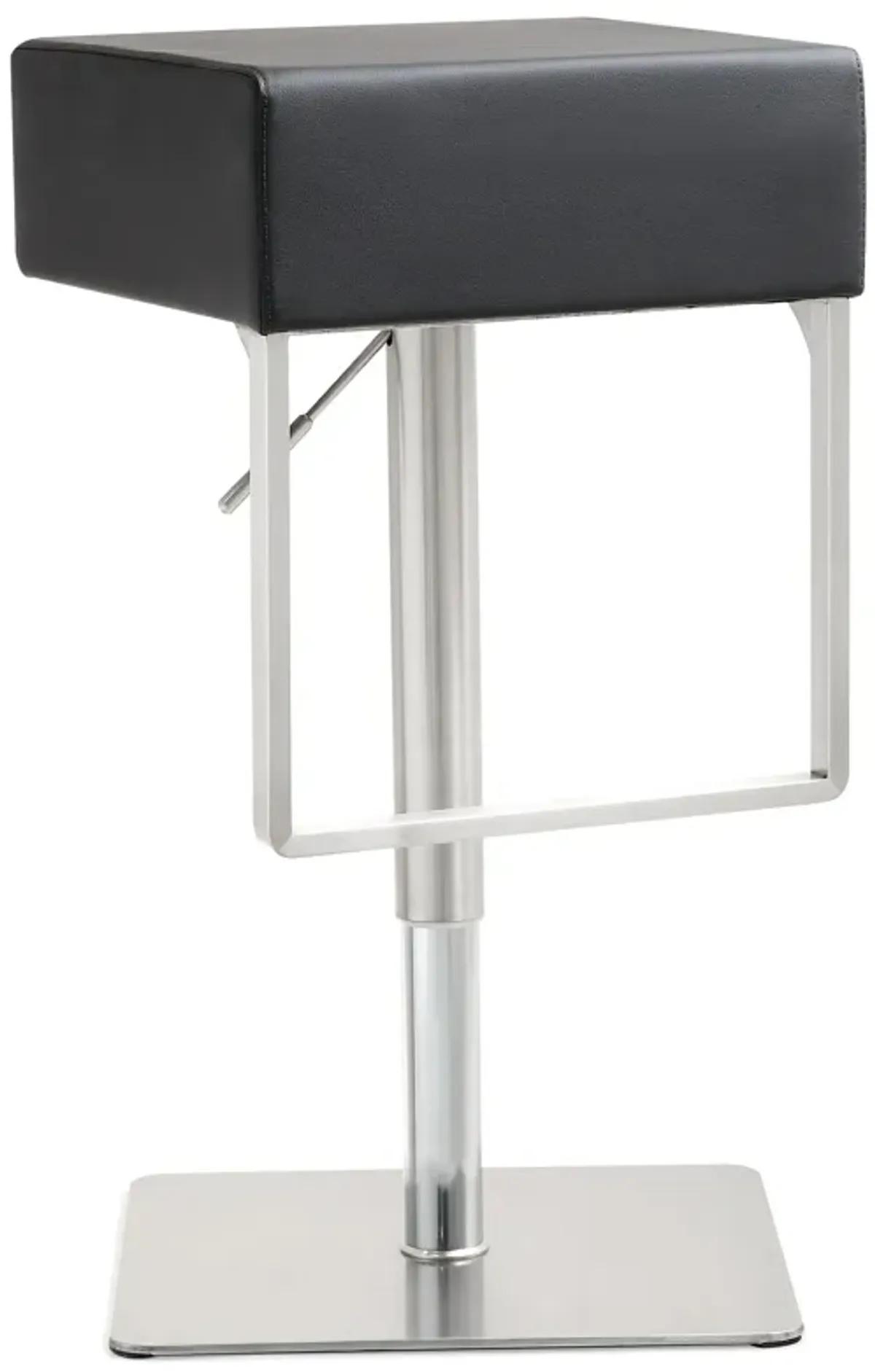 seville black stainless adjustable barstool