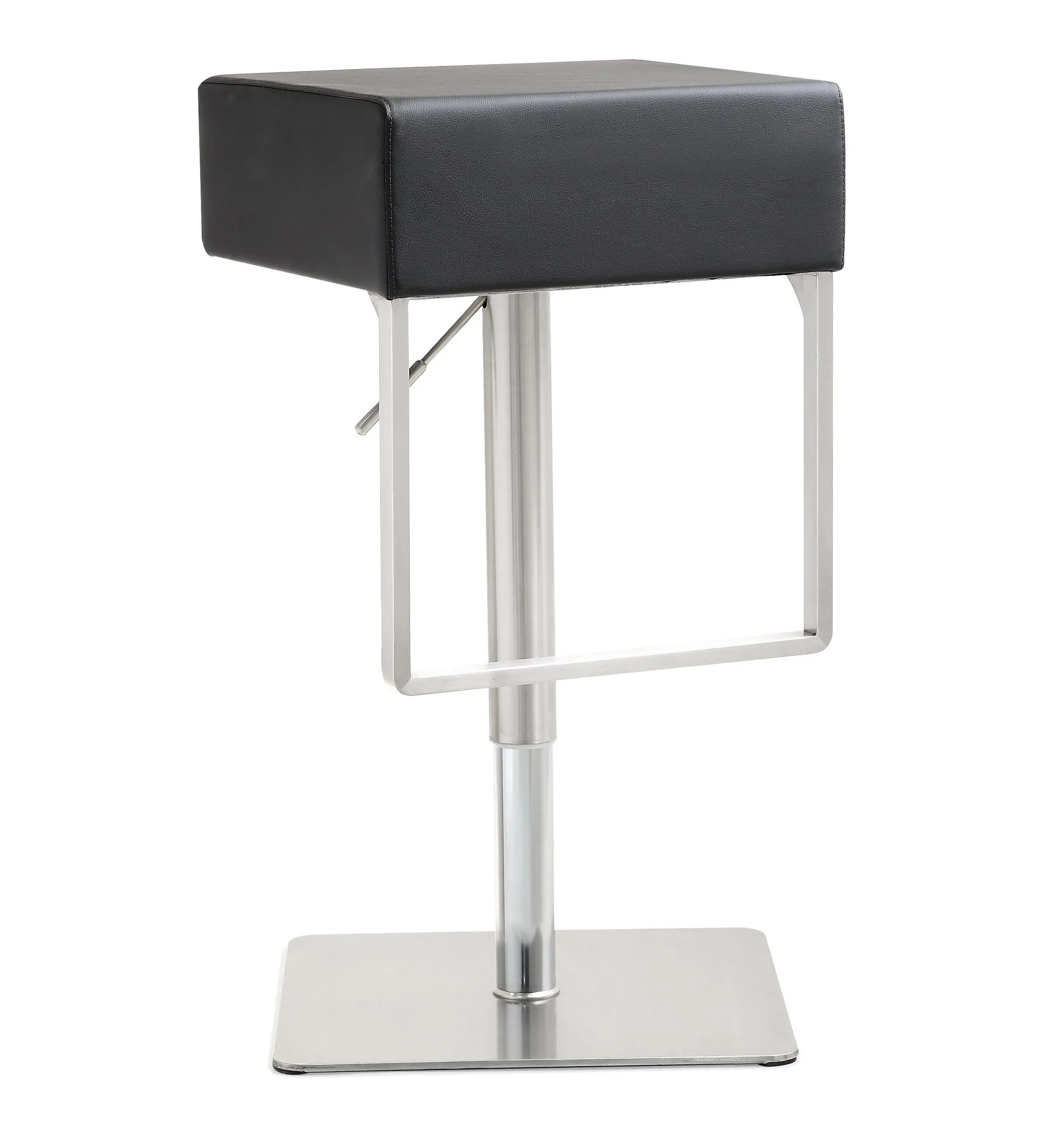 seville black stainless adjustable barstool