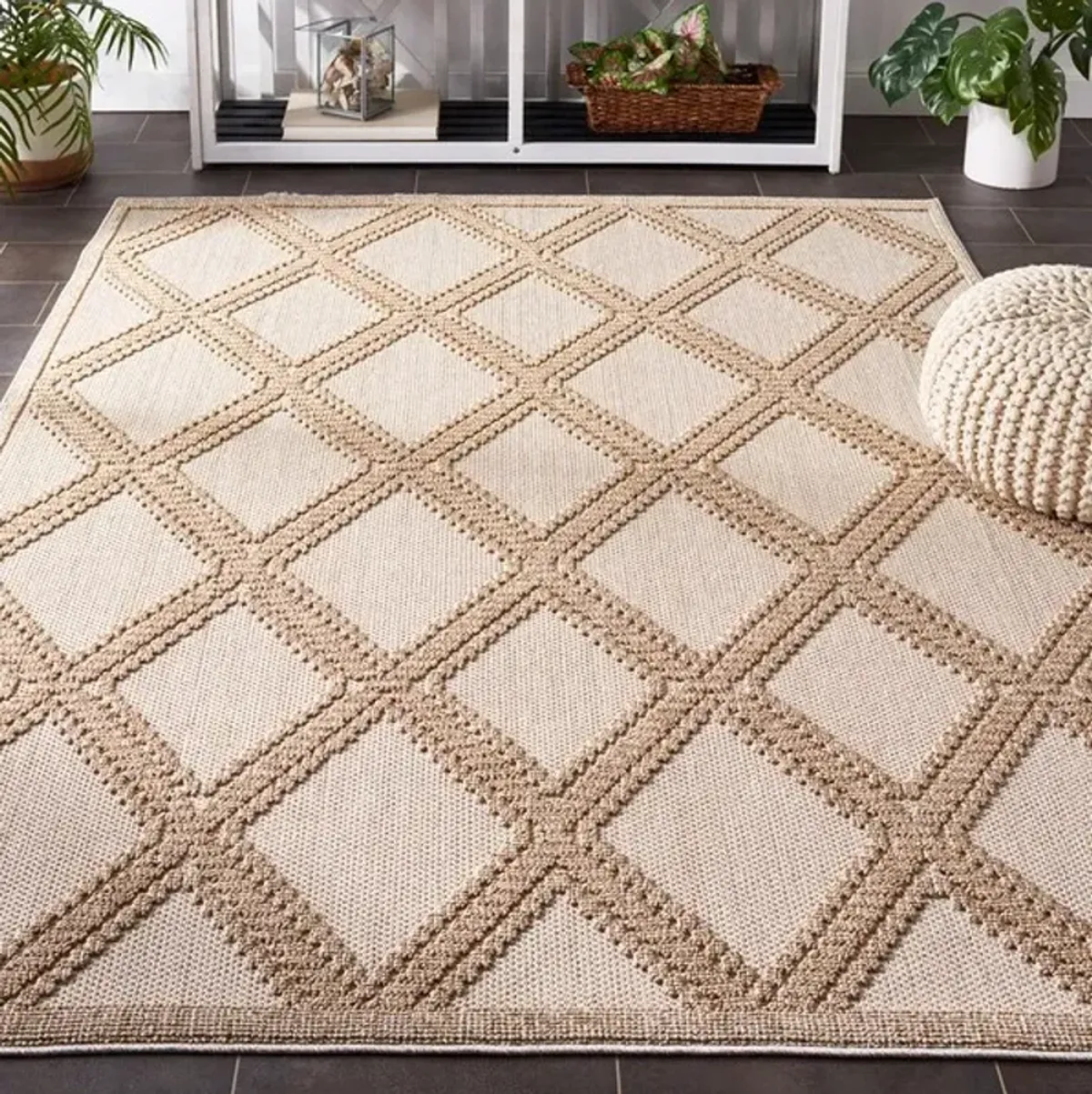 GLOBAL 226 Brown  8' X 10' Large Rectangle Rug