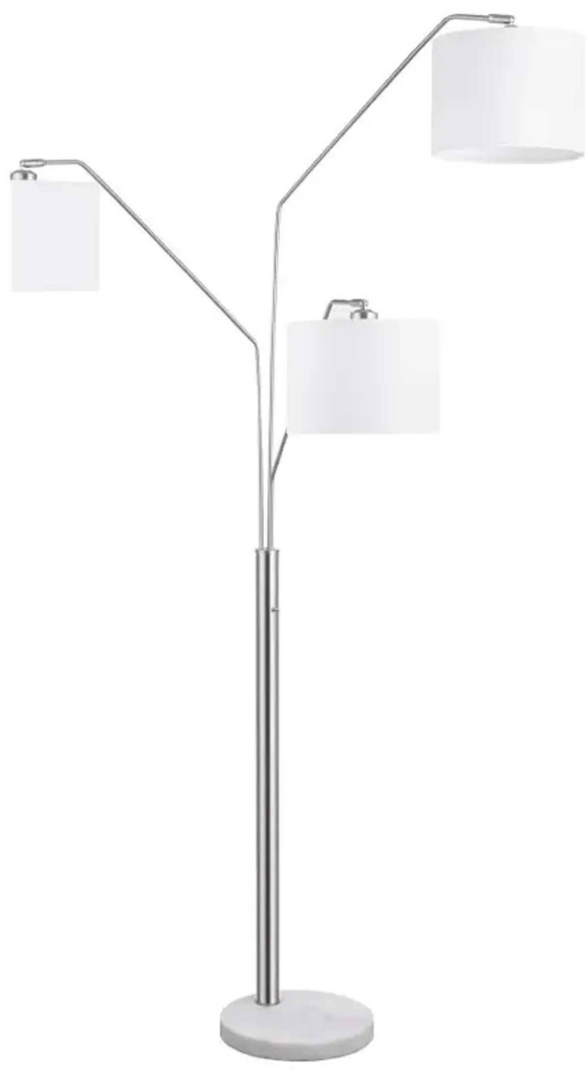 Jirou Trio Drum Shade Floor Lamp Stain Nickel