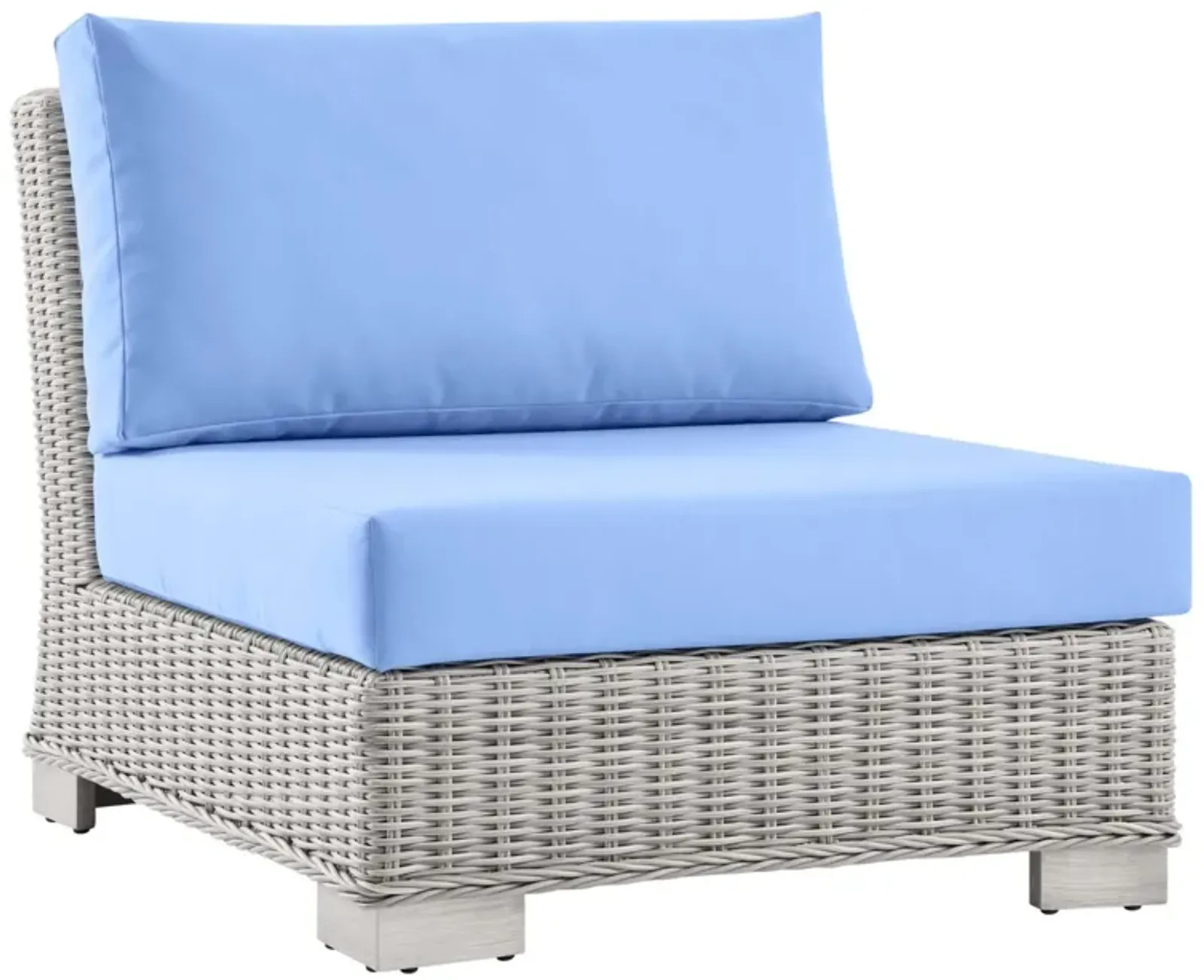 Conway Outdoor Patio Wicker Rattan Armless Chair