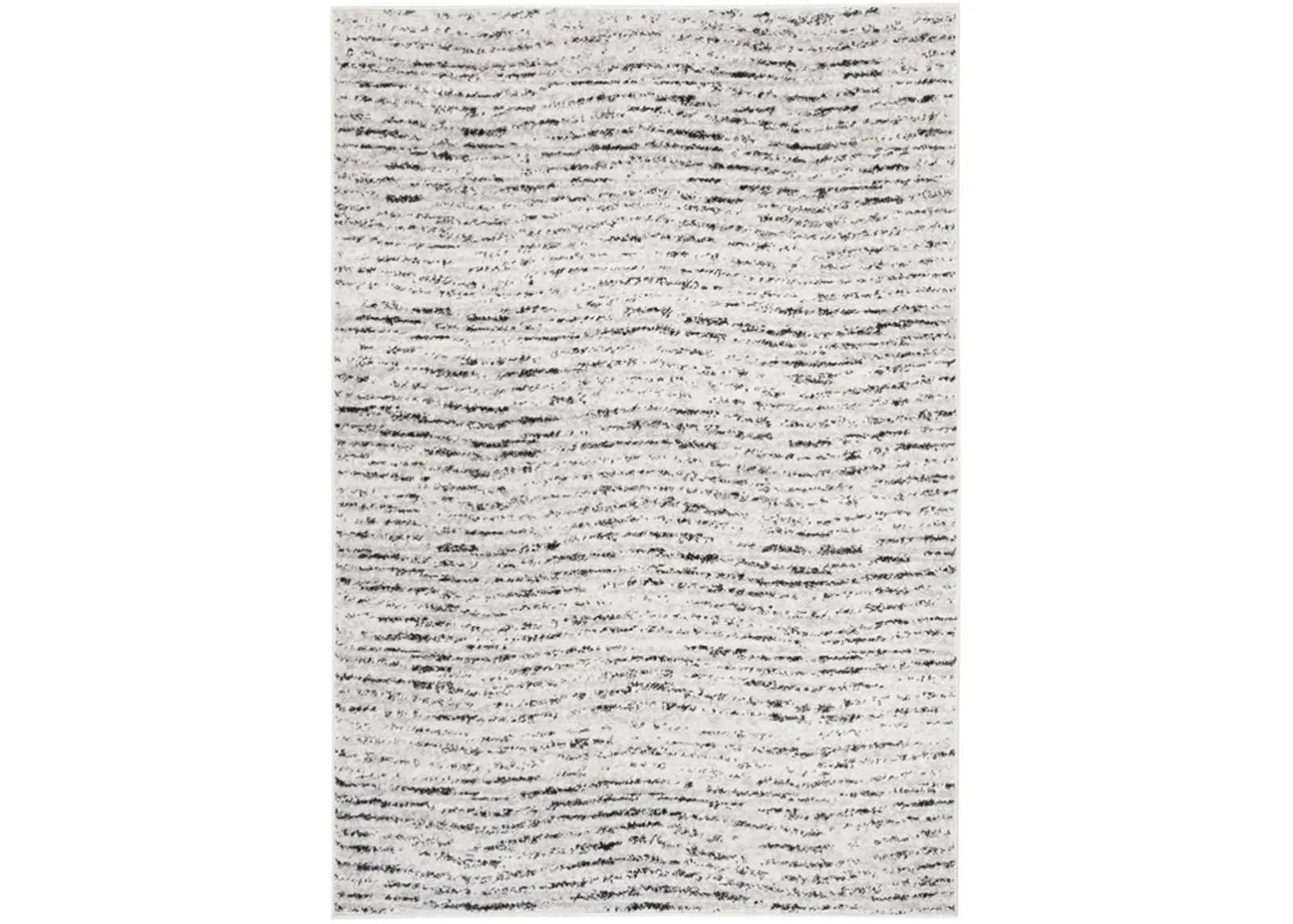 Adirondack Contemporary Ivory / Silver 2'-6" X 10' Powerloomed Rug