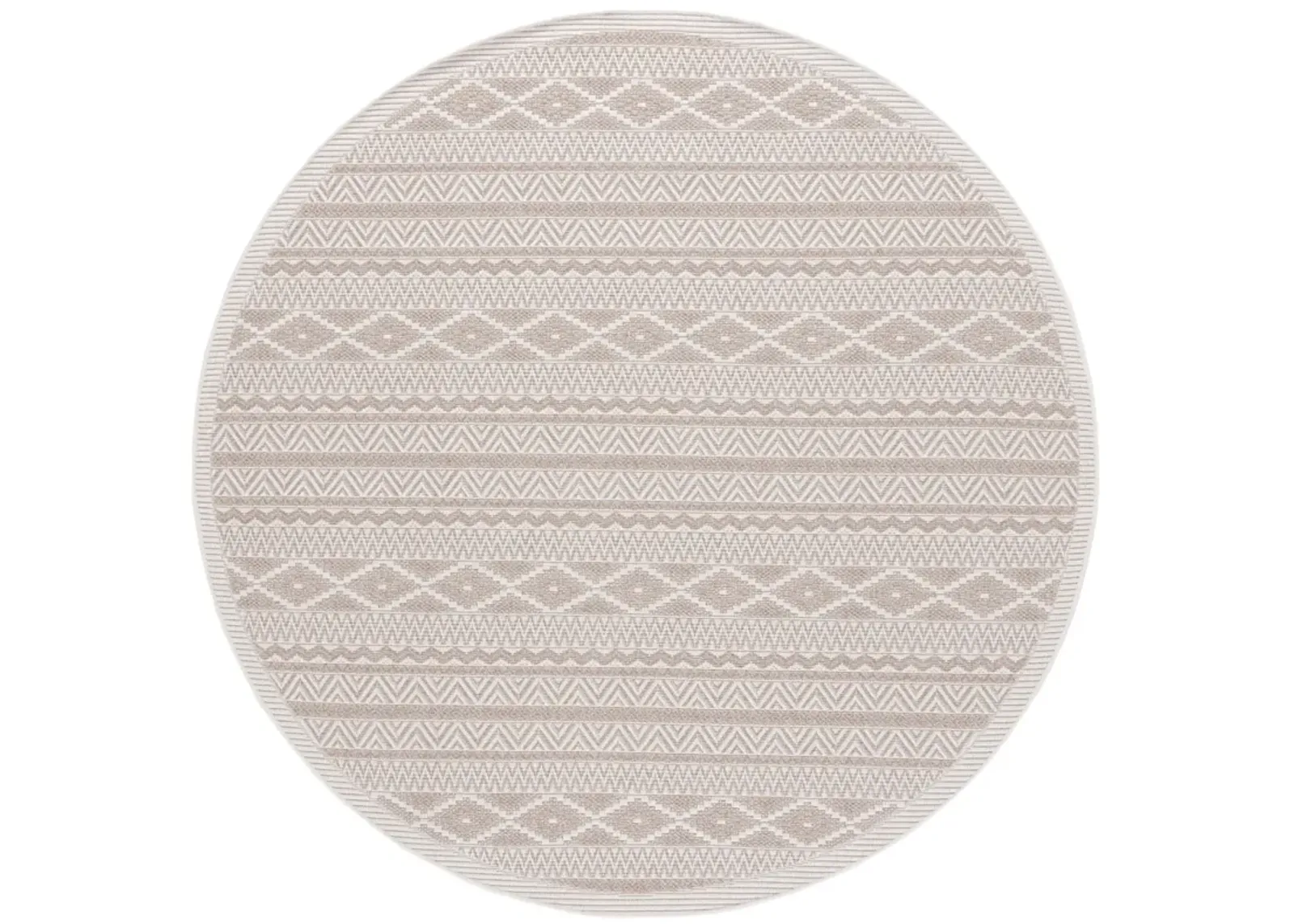 WICKER 152 IVORY  6'-7' x 6'-7' Round Round Rug