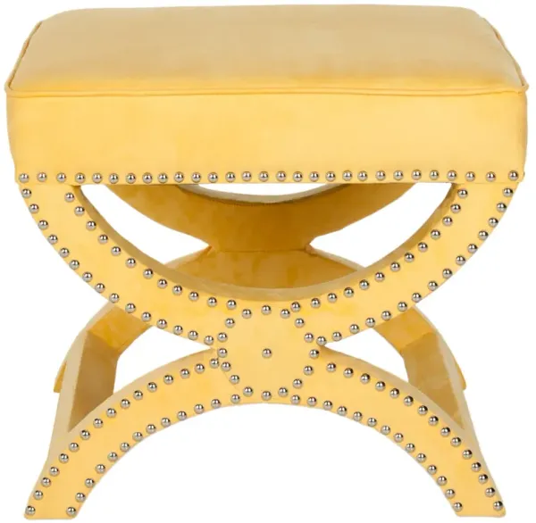 MYSTIC  OTTOMAN - SILVER NAIL HEADS