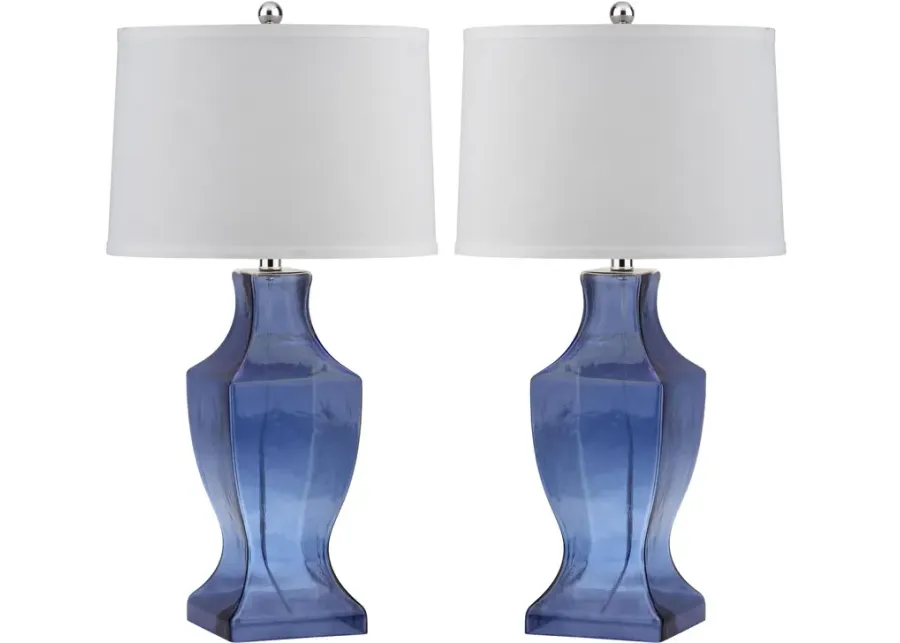 Glass 29-Inch H Bottom Lamp - Set of 2