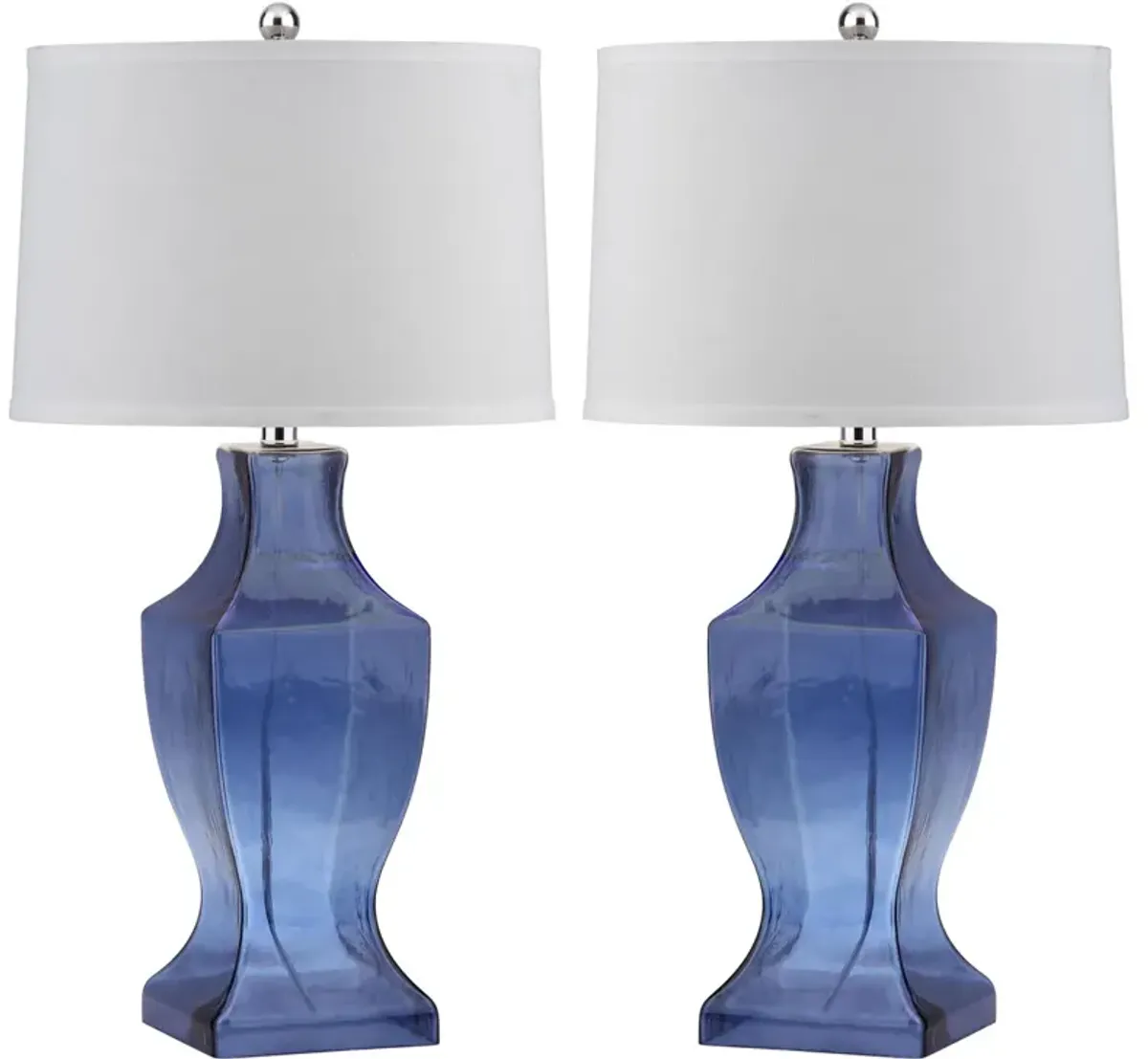 Glass 29-Inch H Bottom Lamp - Set of 2