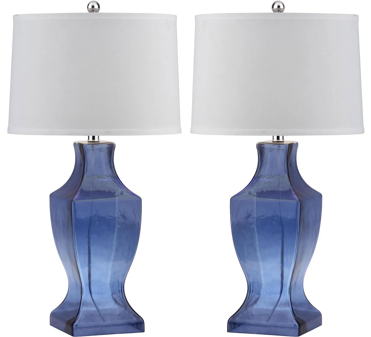 Glass 29-Inch H Bottom Lamp - Set of 2