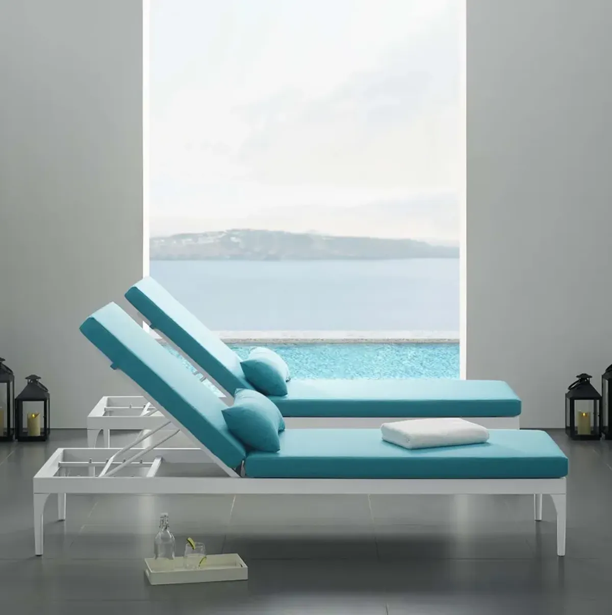 Perspective Cushion Outdoor Patio Chaise Lounge Chair