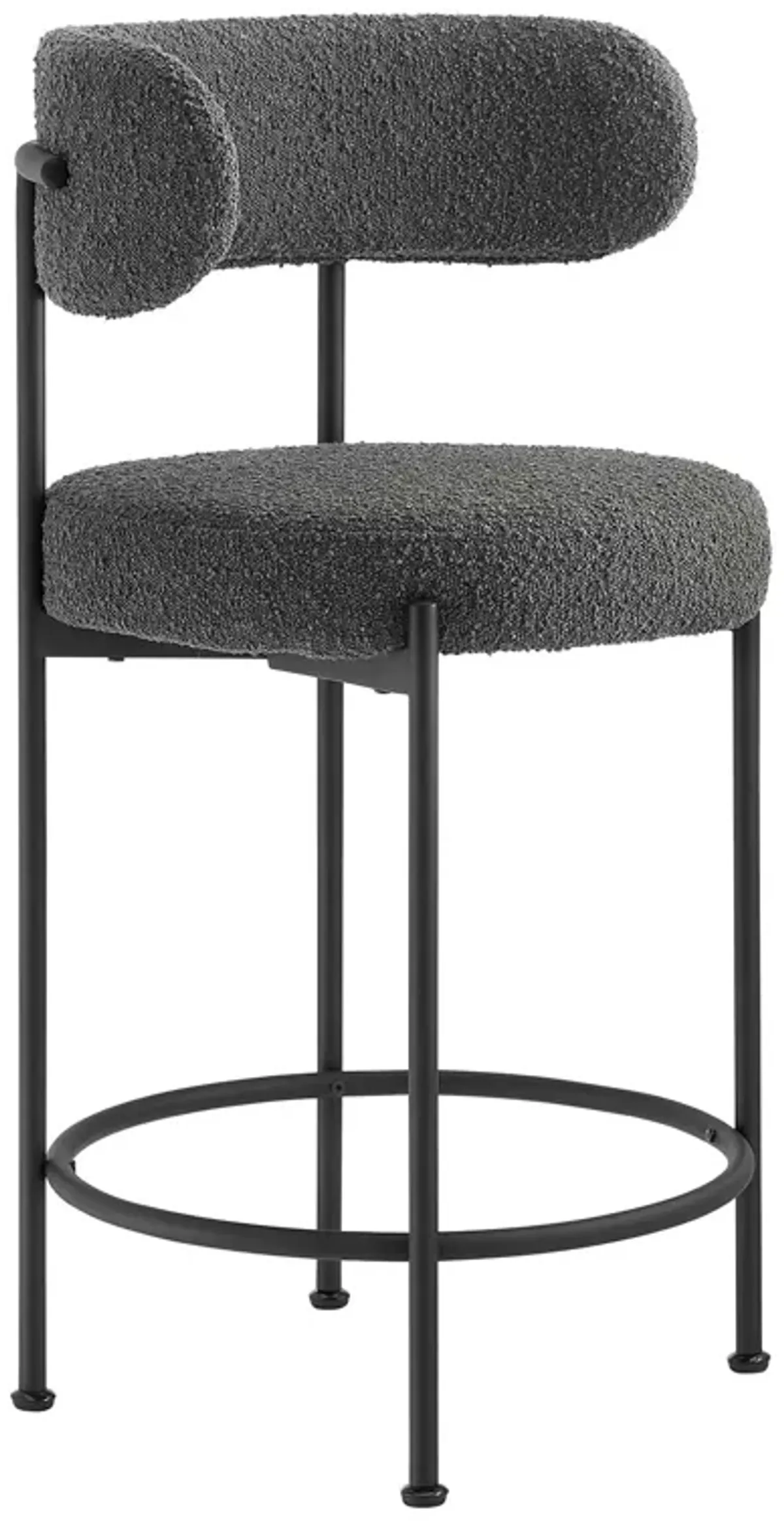 Albie Boucle Fabric Counter Stools - Set of 2