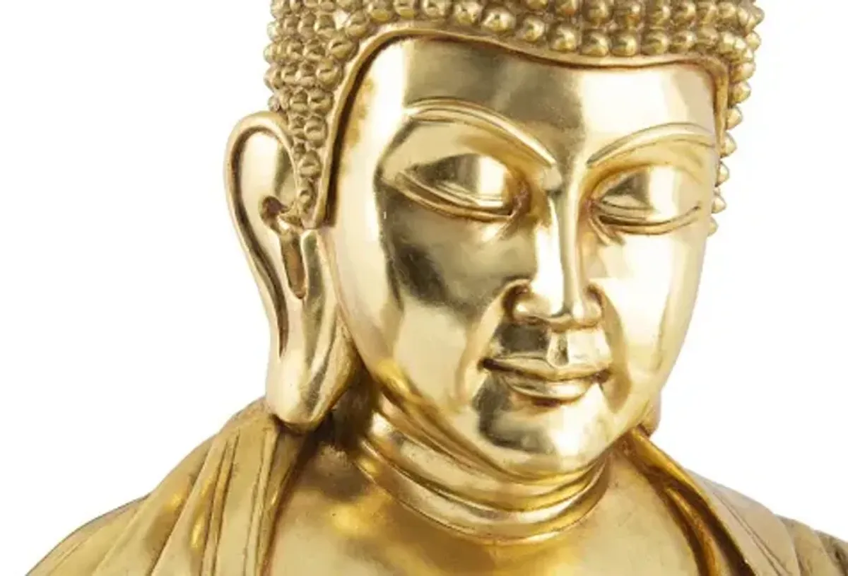 enchanting buddha, gold leaf