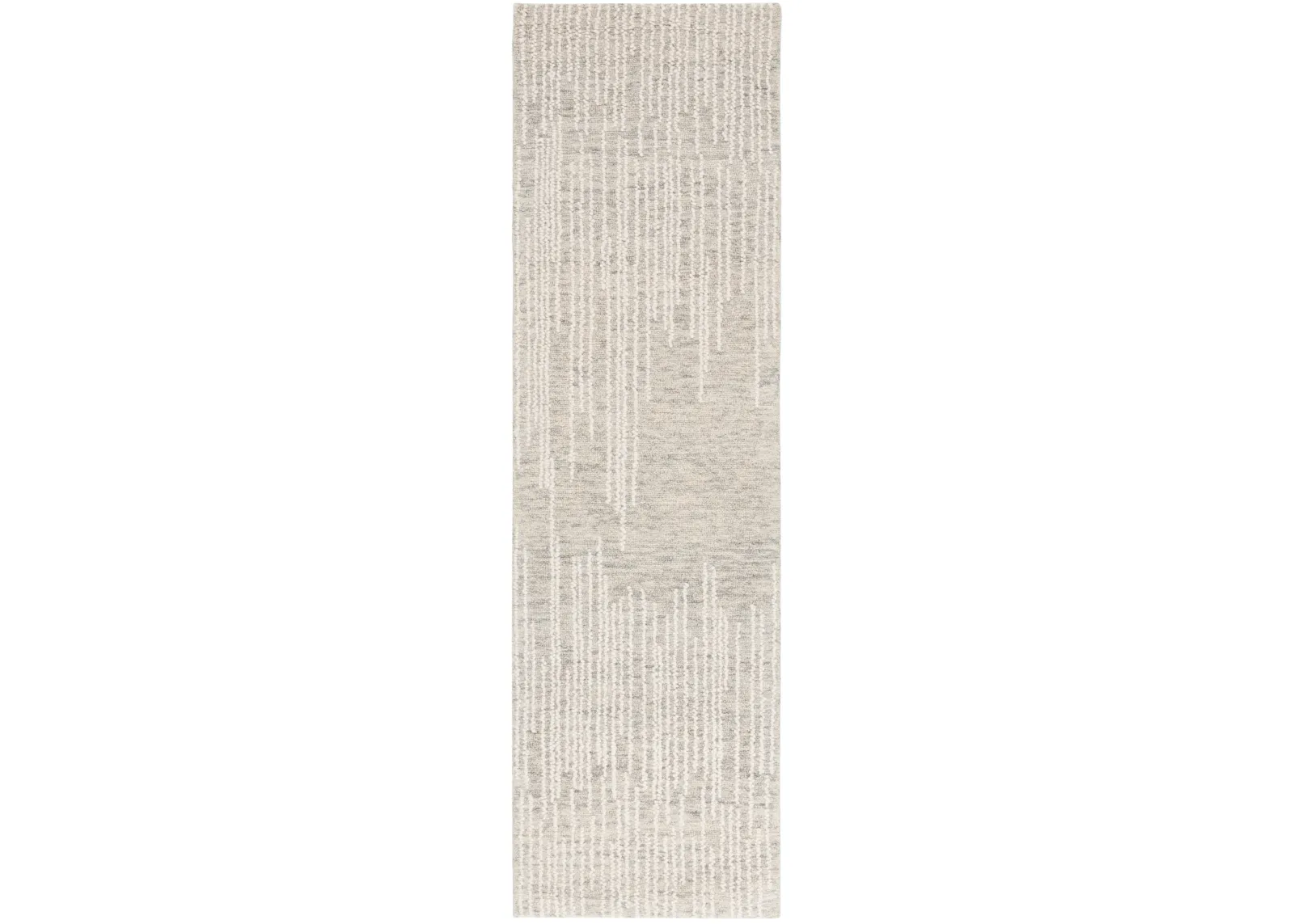 ABSTRACT 282 LIGHT GREY  2'-3' x 8' Runner Rug