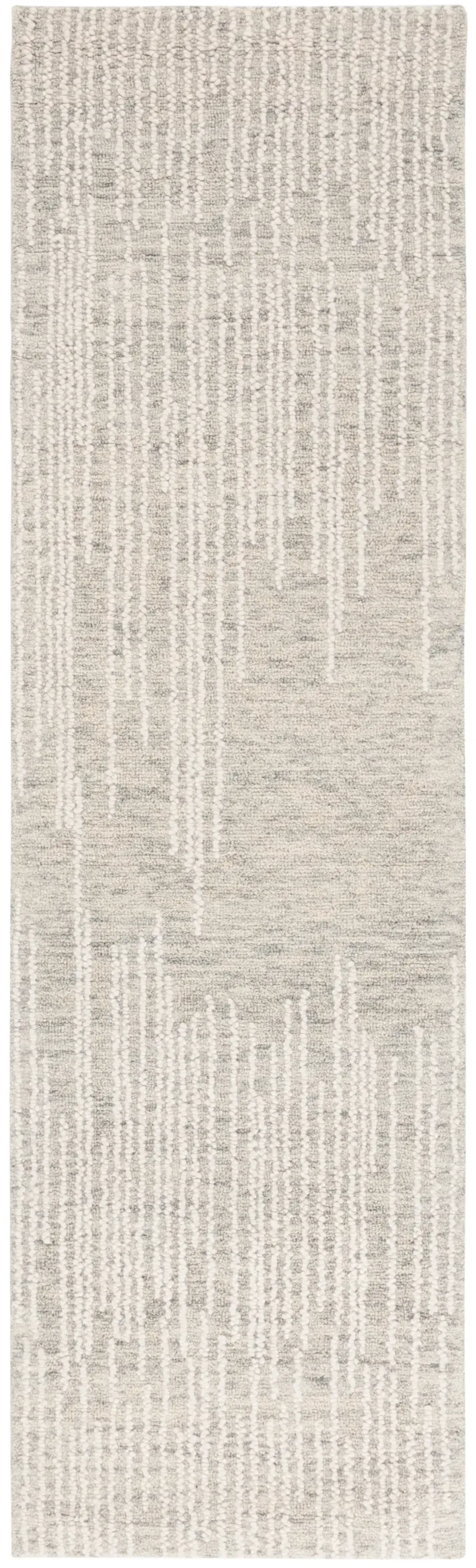 ABSTRACT 282 LIGHT GREY  2'-3' x 8' Runner Rug