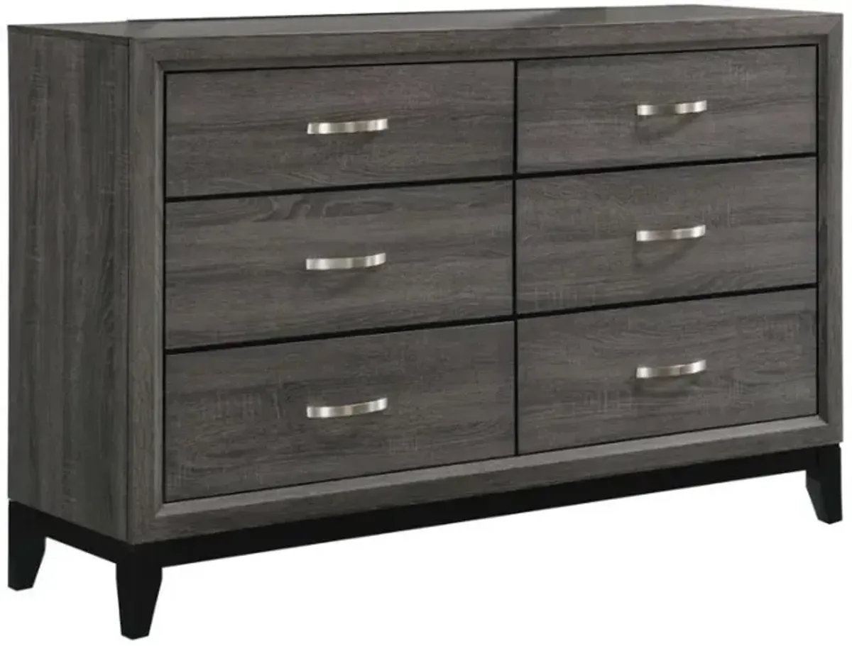 Watson 5-piece Twin Panel Bedroom Set Grey Oak