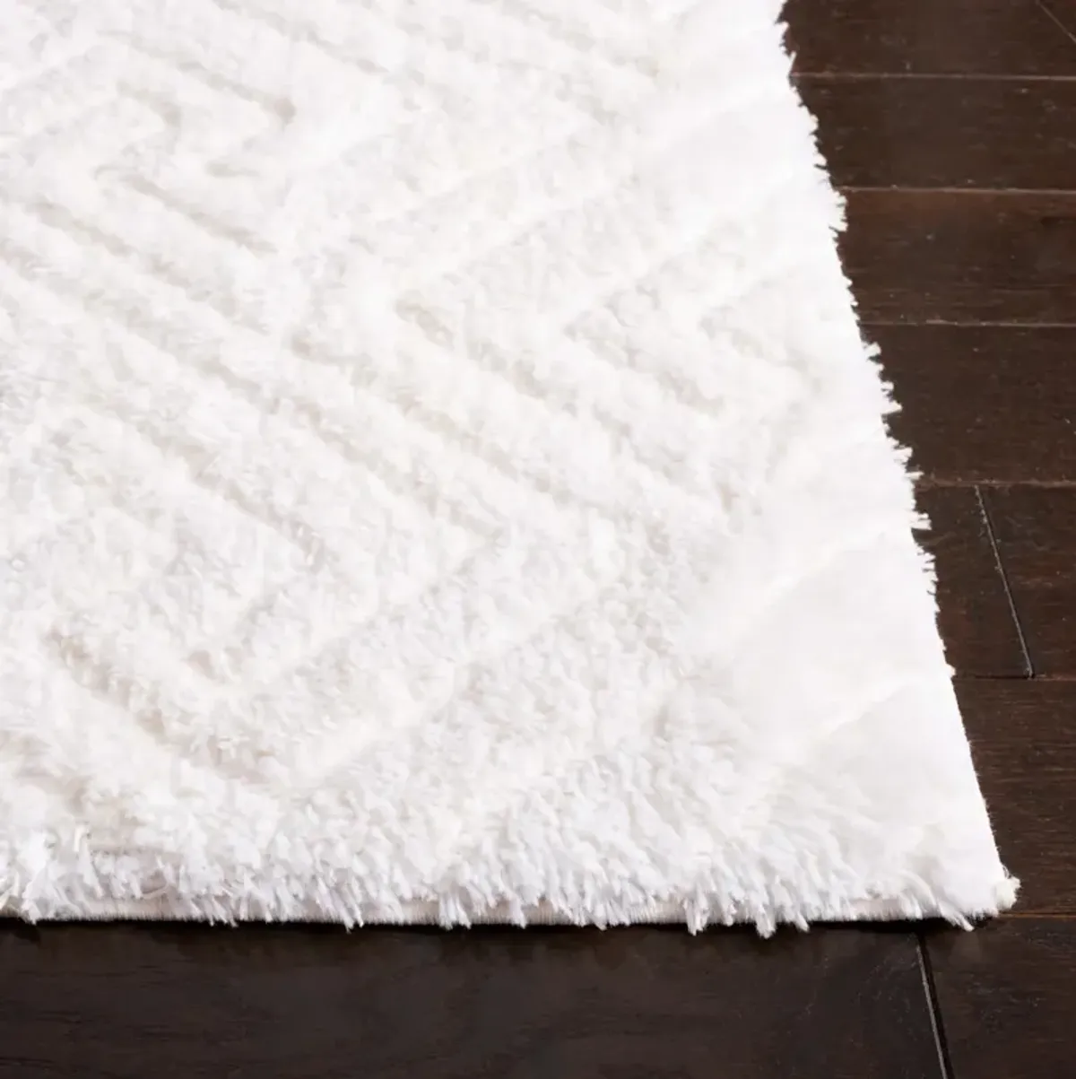 TAHOE SHAG 652 WHITE 8' x 10' Large Rectangle Rug