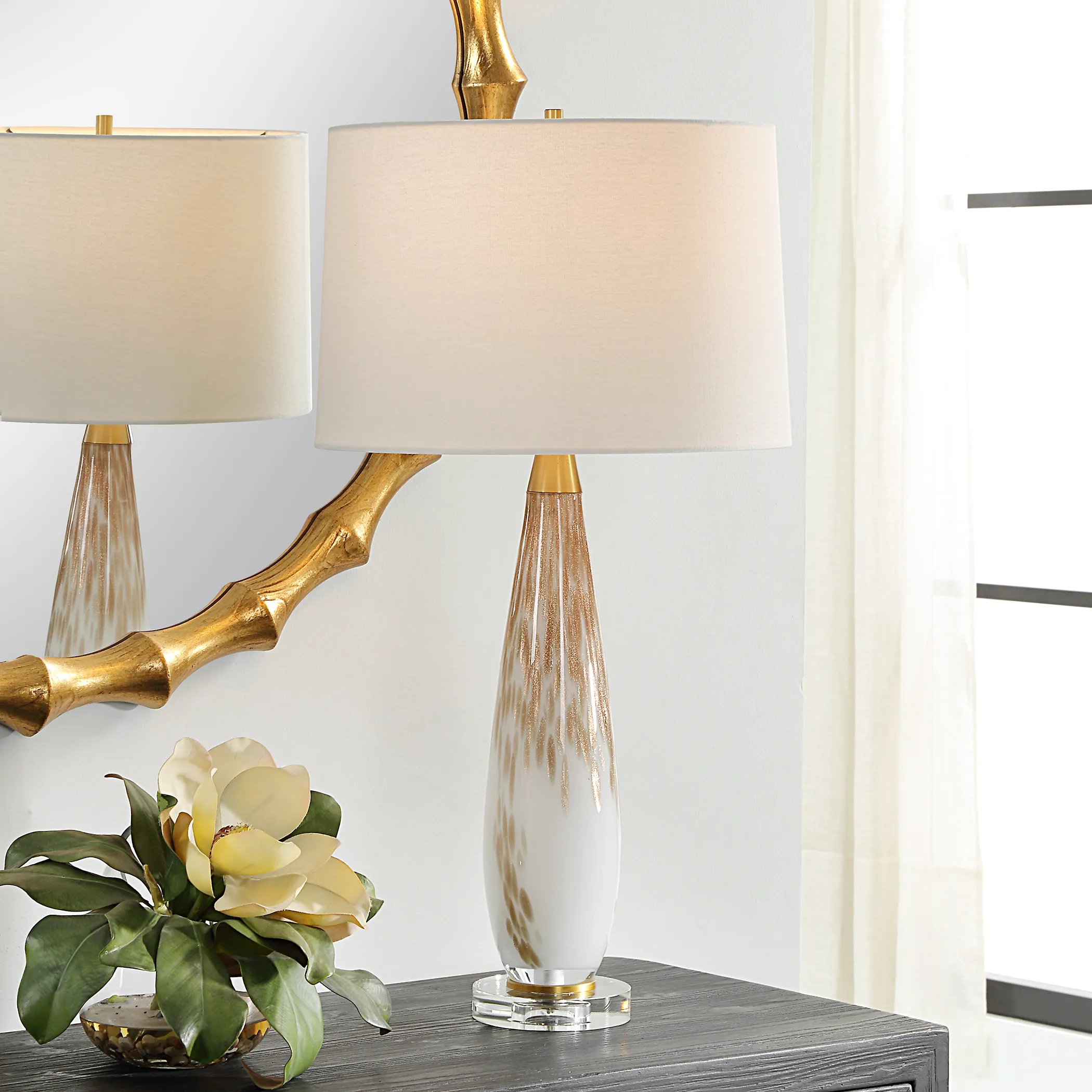 Lyra White & Gold Table Lamp