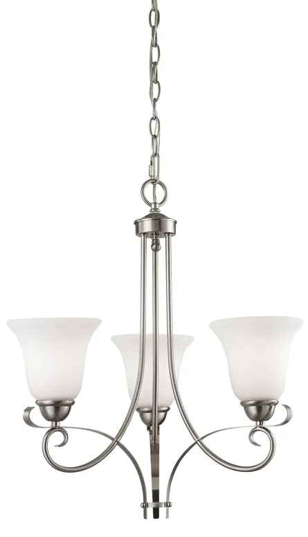 Brighton 20" Wide 3-Light Chandelier - Brushed Nickel