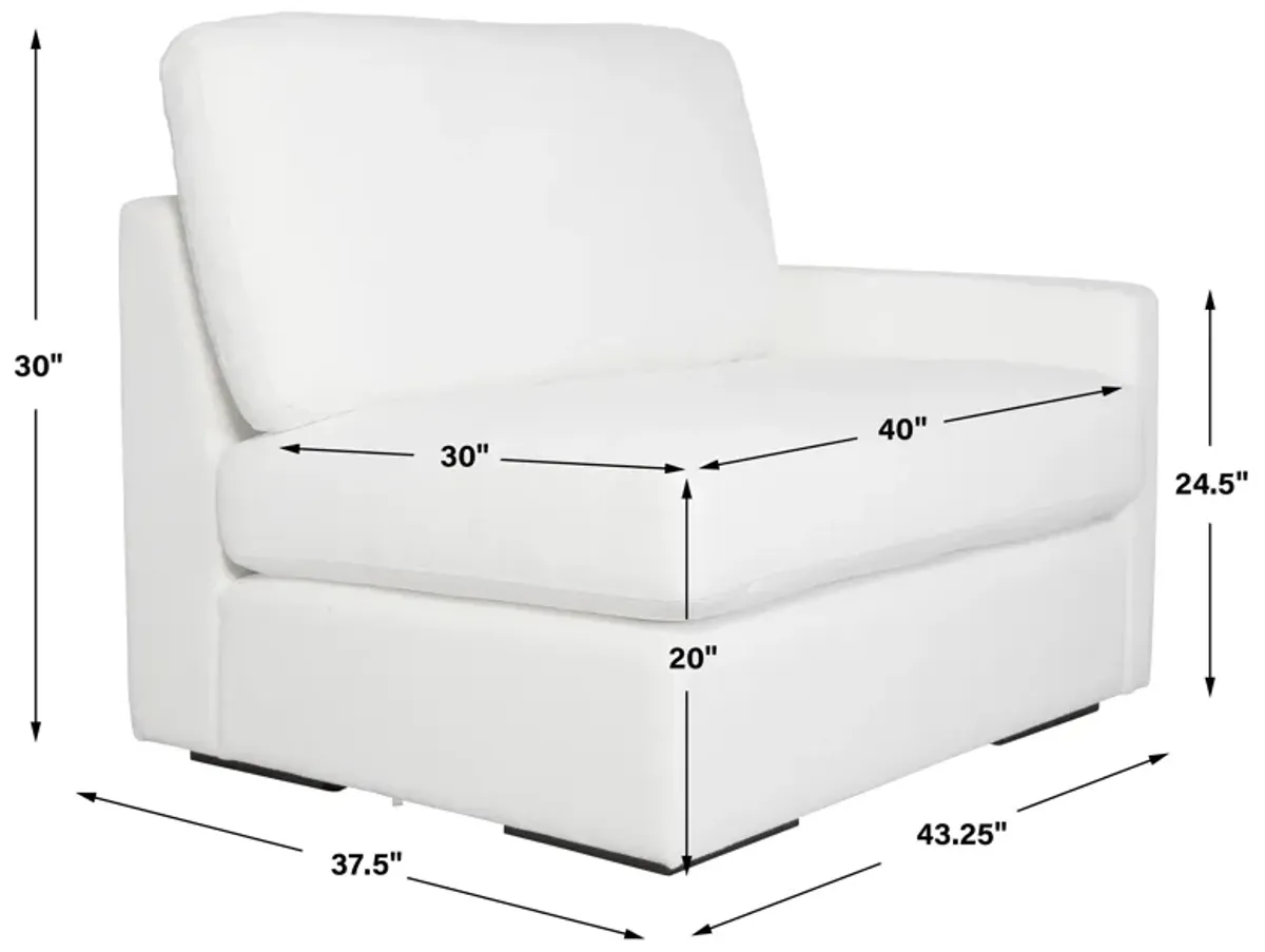 Refuge Arctic White Right Arm Facing Sofa