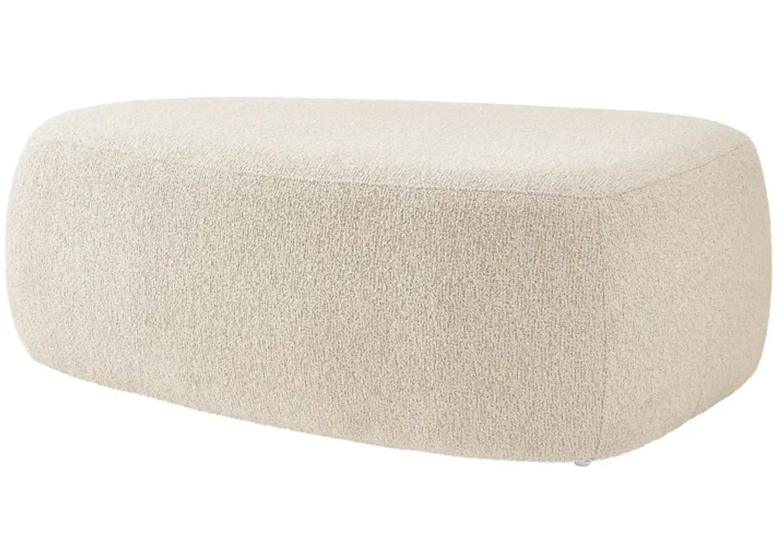 Carlese Fabric Big Ottoman, Palladian Beige