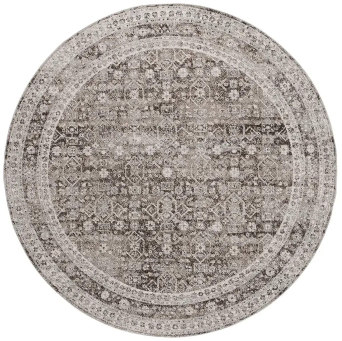 VINTAGE TABRIZ 202 GREY  6'-7' x 6'-7' Round Round Rug