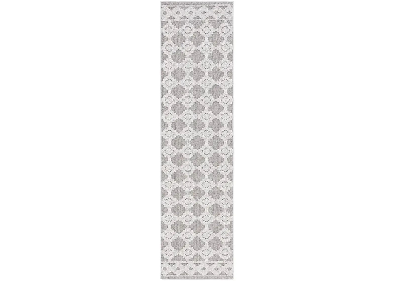 GLOBAL 208 Grey  2'-2' X 8' Runner Rug