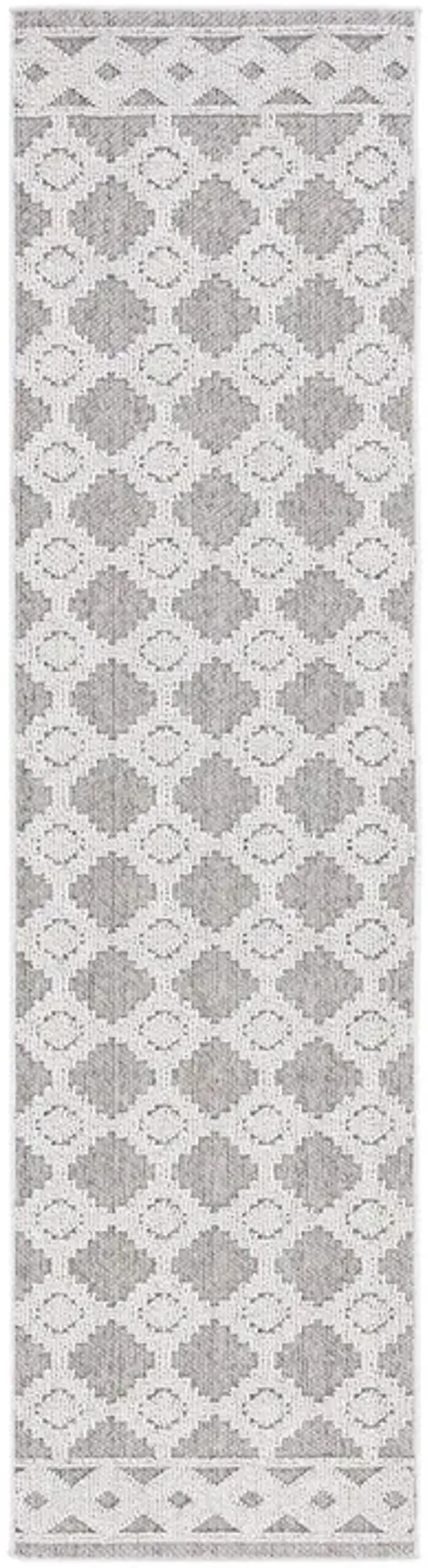 GLOBAL 208 Grey  2'-2' X 8' Runner Rug