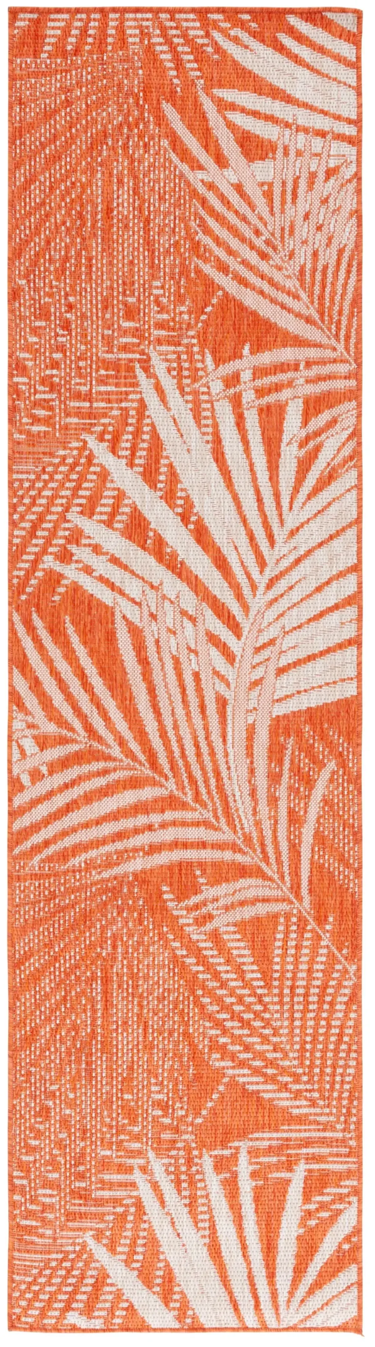 BEACH HOUSE 264 ORANGE  2'-2' x 6' Runner Rug