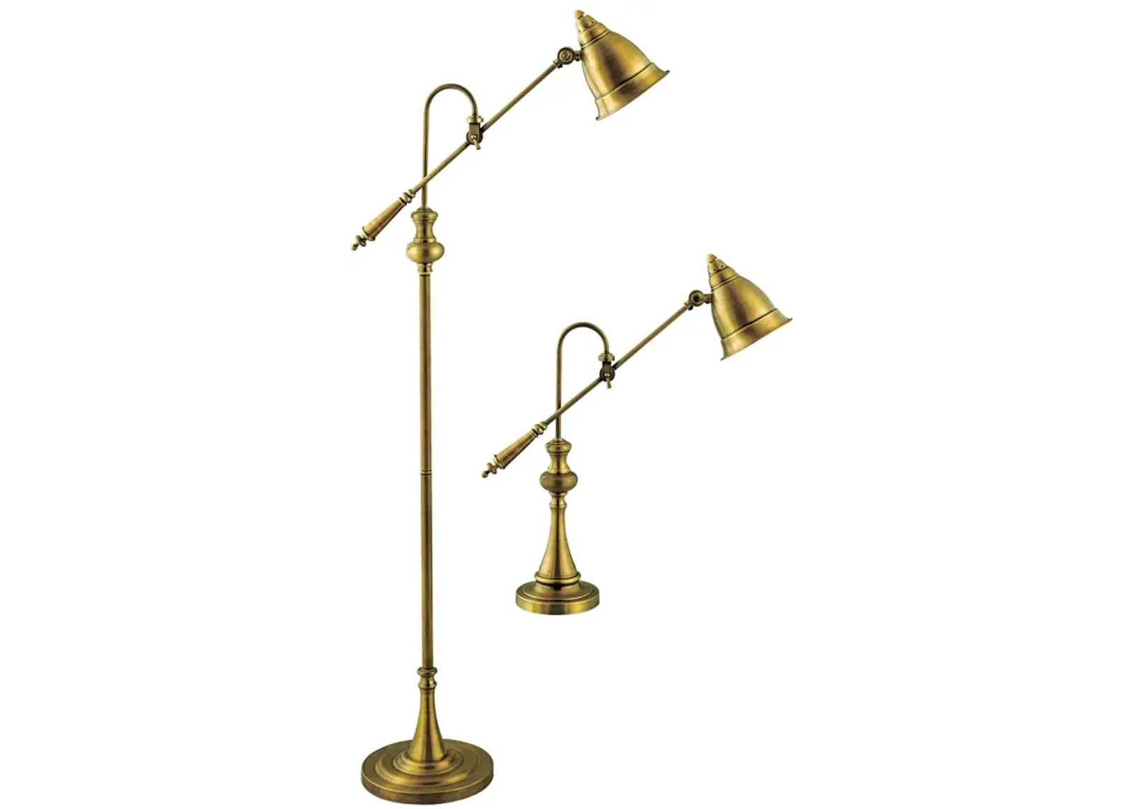 Watson Floor and Table Lamp - Set of 2 Brass