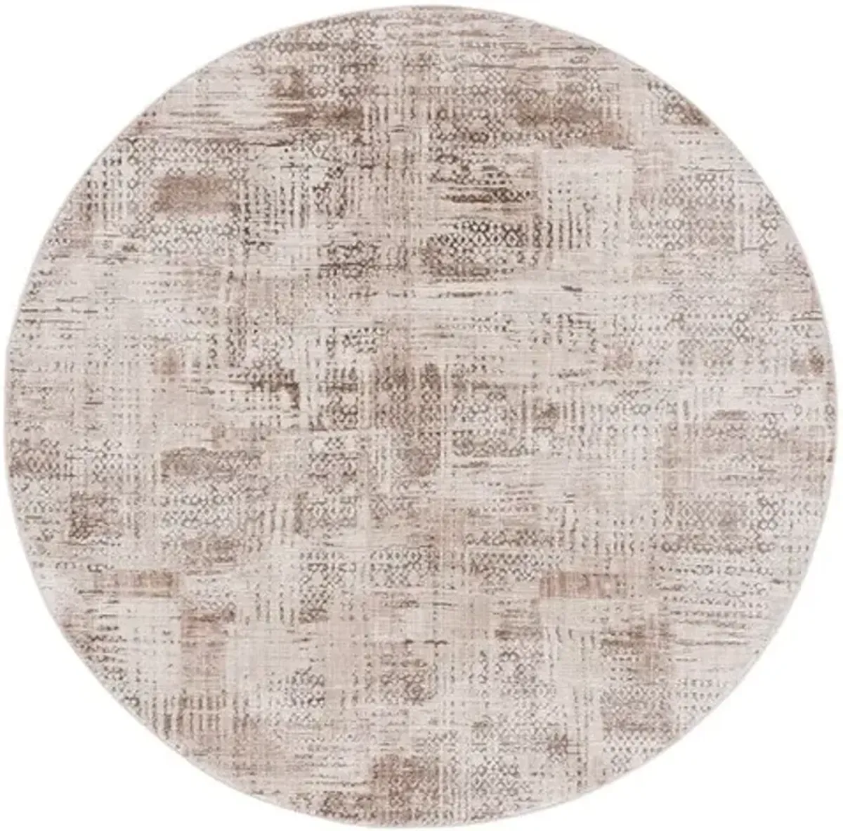 WHISPER 812 Beige 6'-7' X 6'-7' Round Round Rug