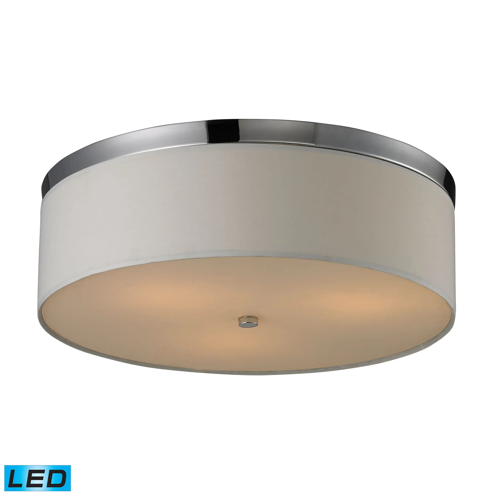 Flushmounts 17" Wide 3-Light Flush Mount - Polished Chrome