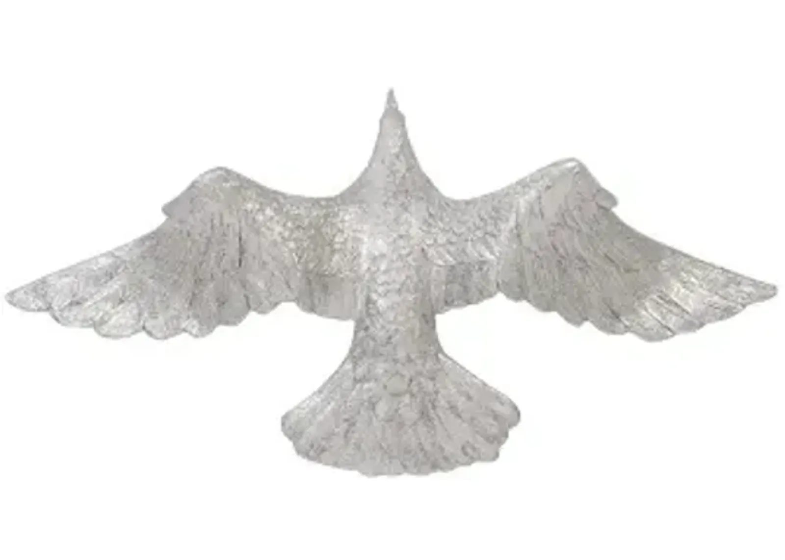 dove wall art, silver leaf