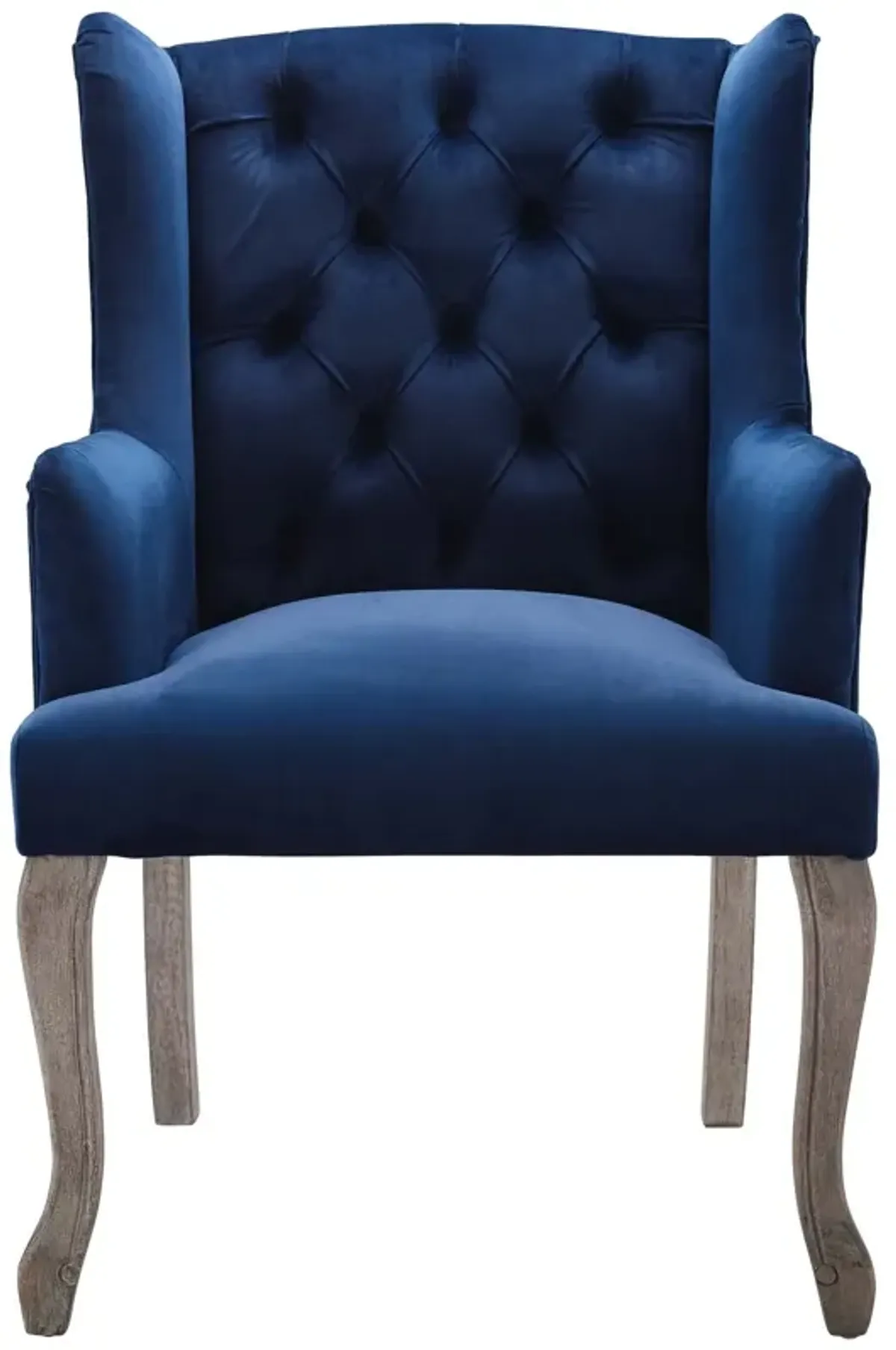 Realm French Vintage Dining Performance Velvet Armchair