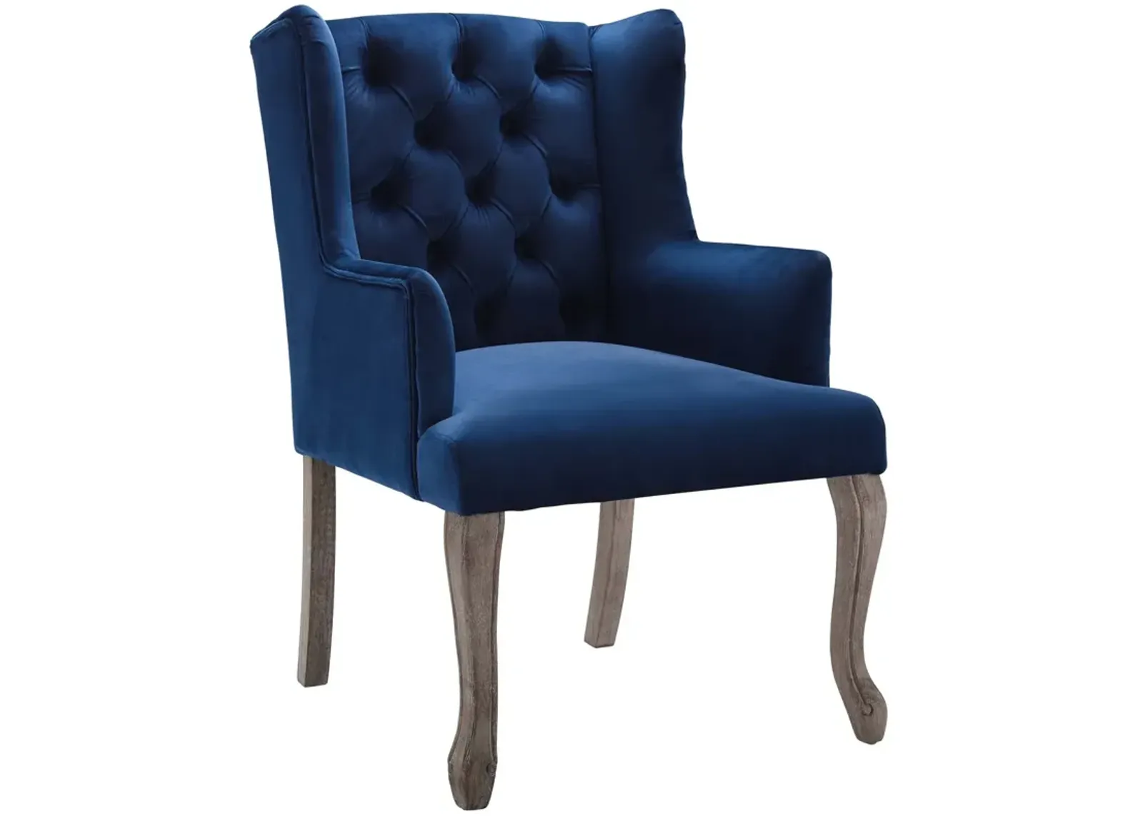 Realm French Vintage Dining Performance Velvet Armchair