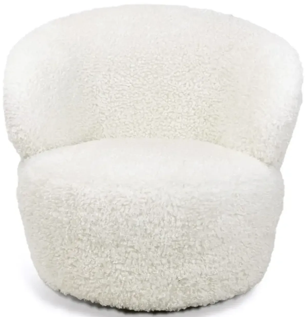 Myra Swivel Chair (Boucle Faux Wool)