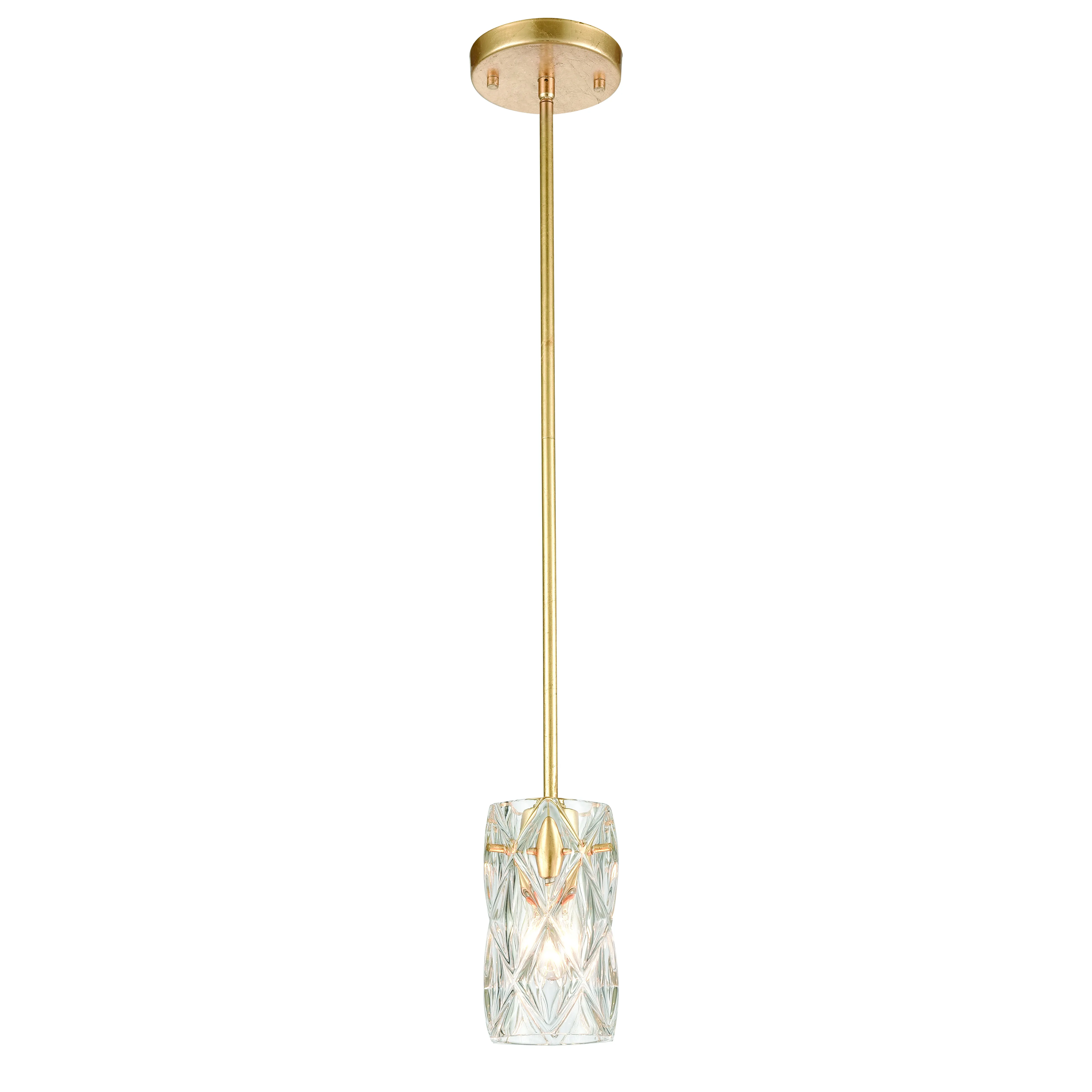 Jenning 4" Wide 1-Light Mini Pendant - Parisian Gold Leaf