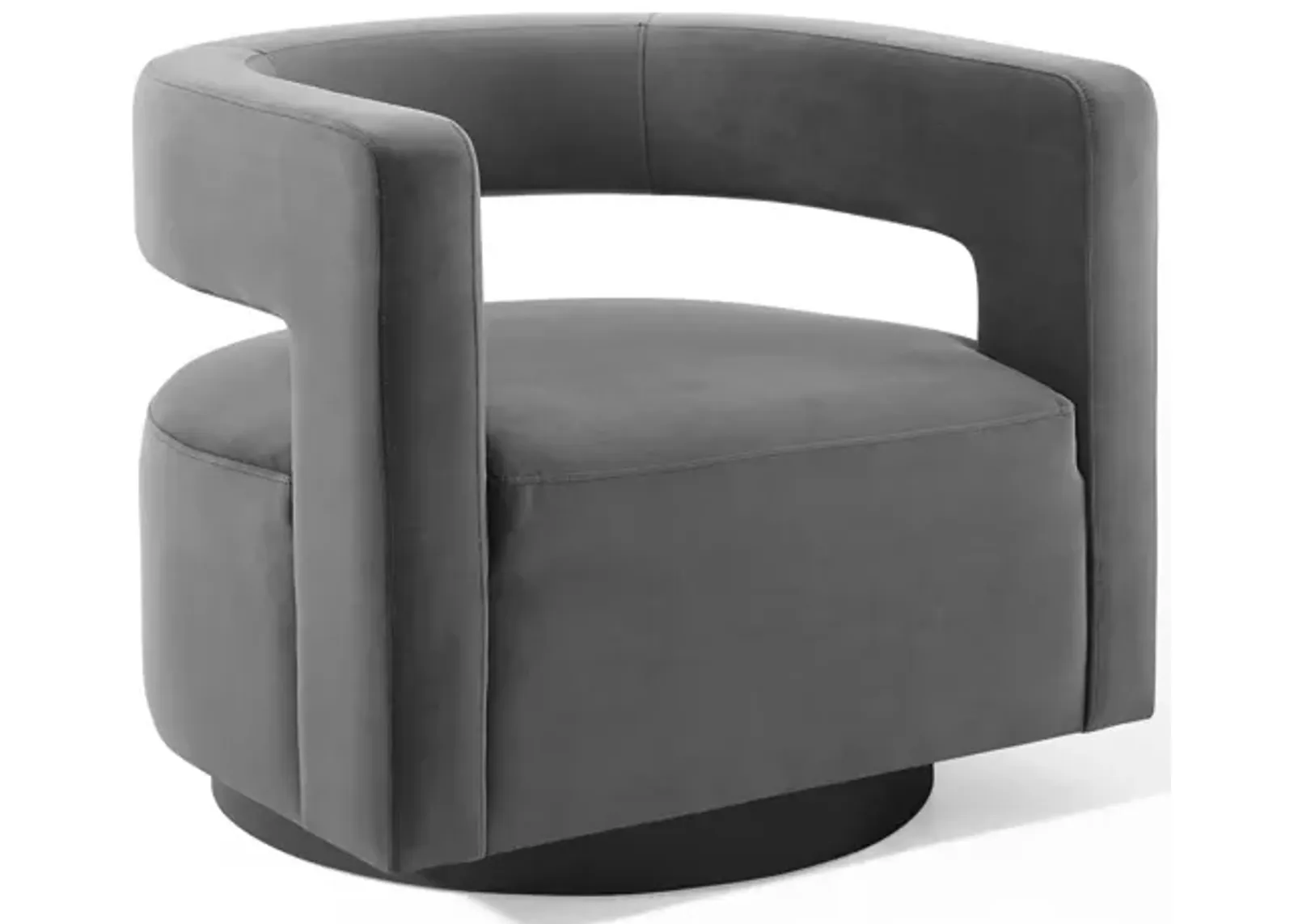 Spin Cutaway Performance Velvet Swivel Armchair