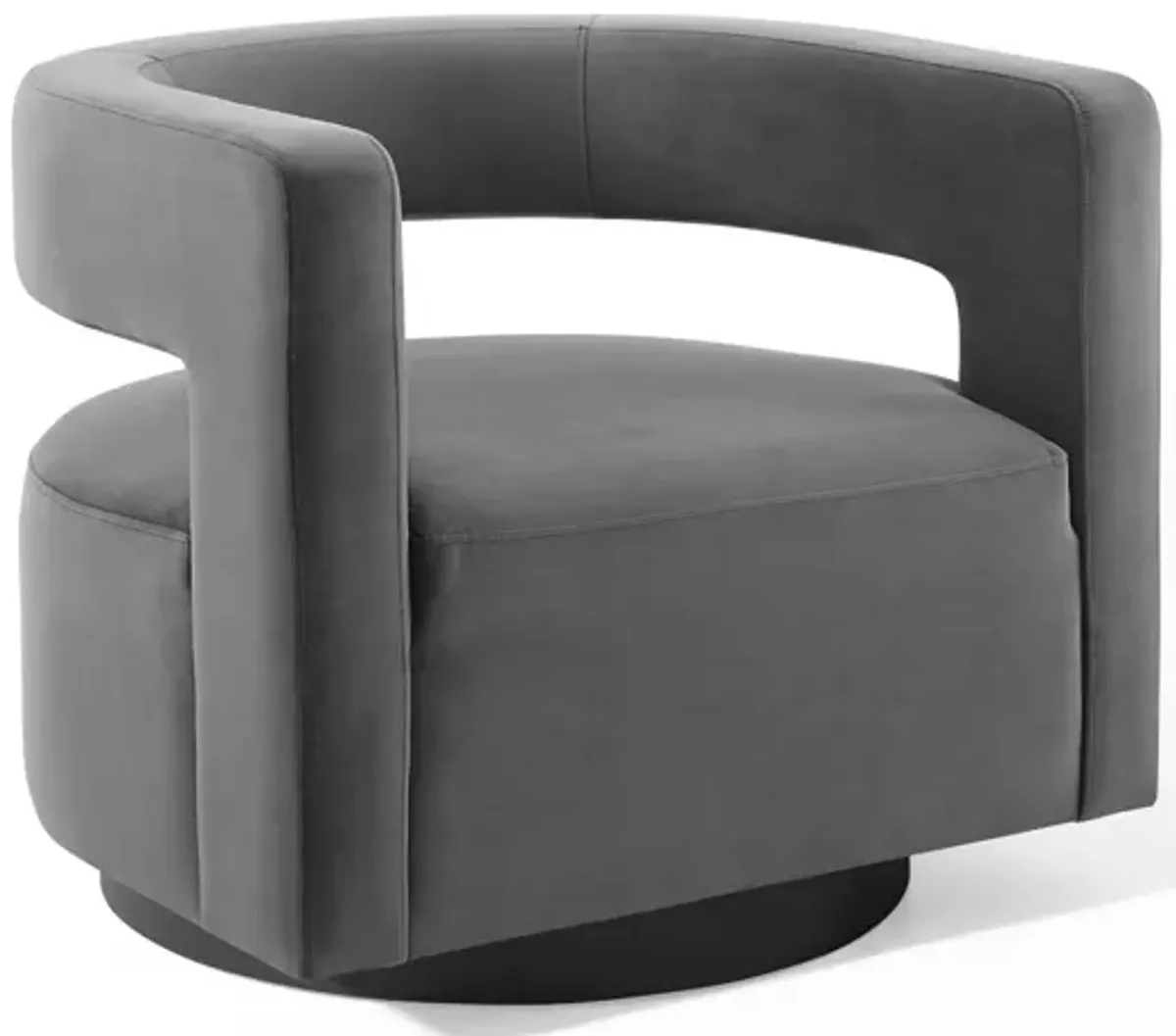 Spin Cutaway Performance Velvet Swivel Armchair