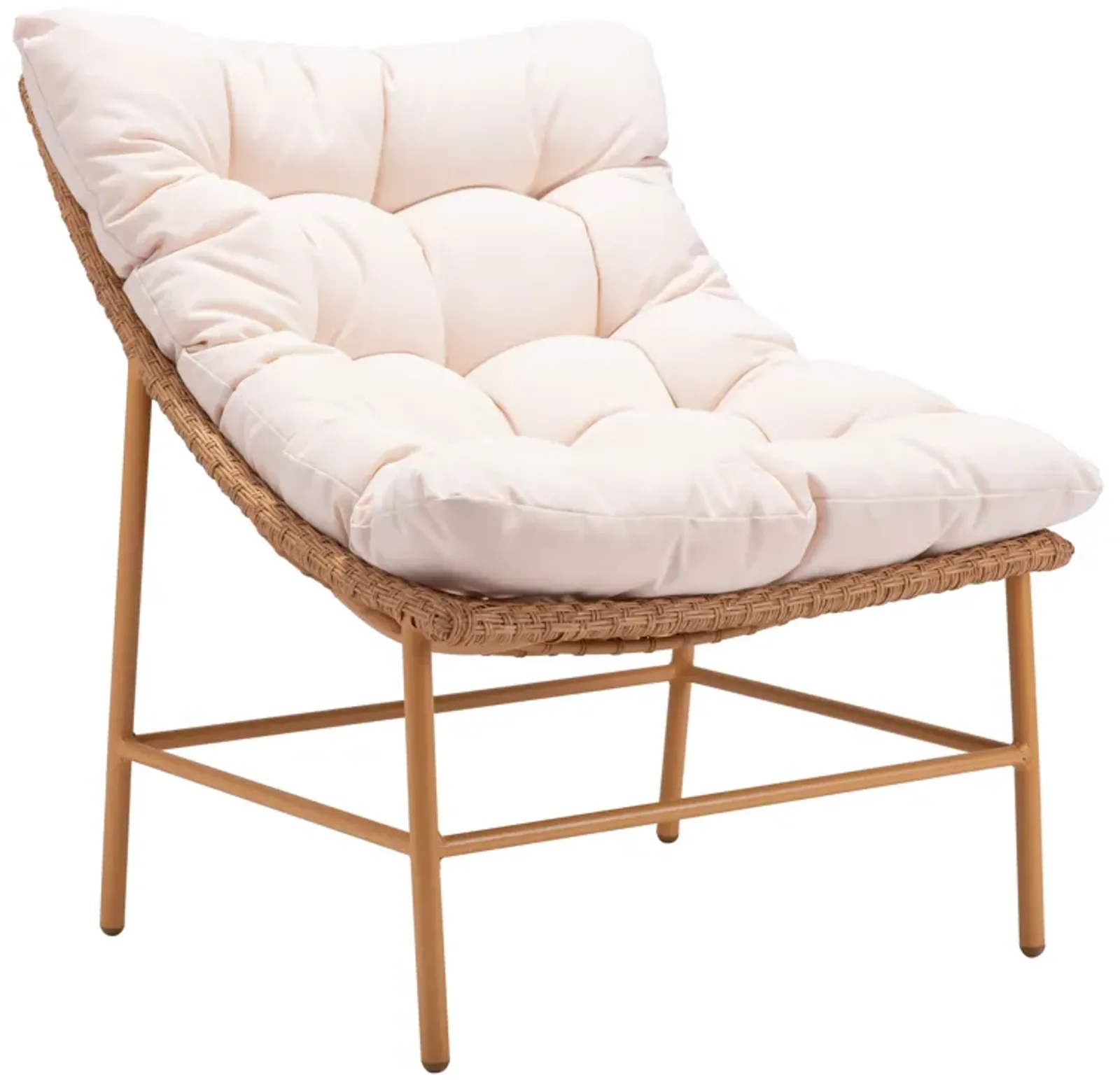 Merilyn Accent Chair Beige & Natural