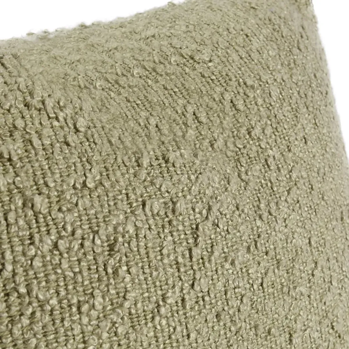 Sava 22" Cotton Blend Throw Pilow, Wheat Green