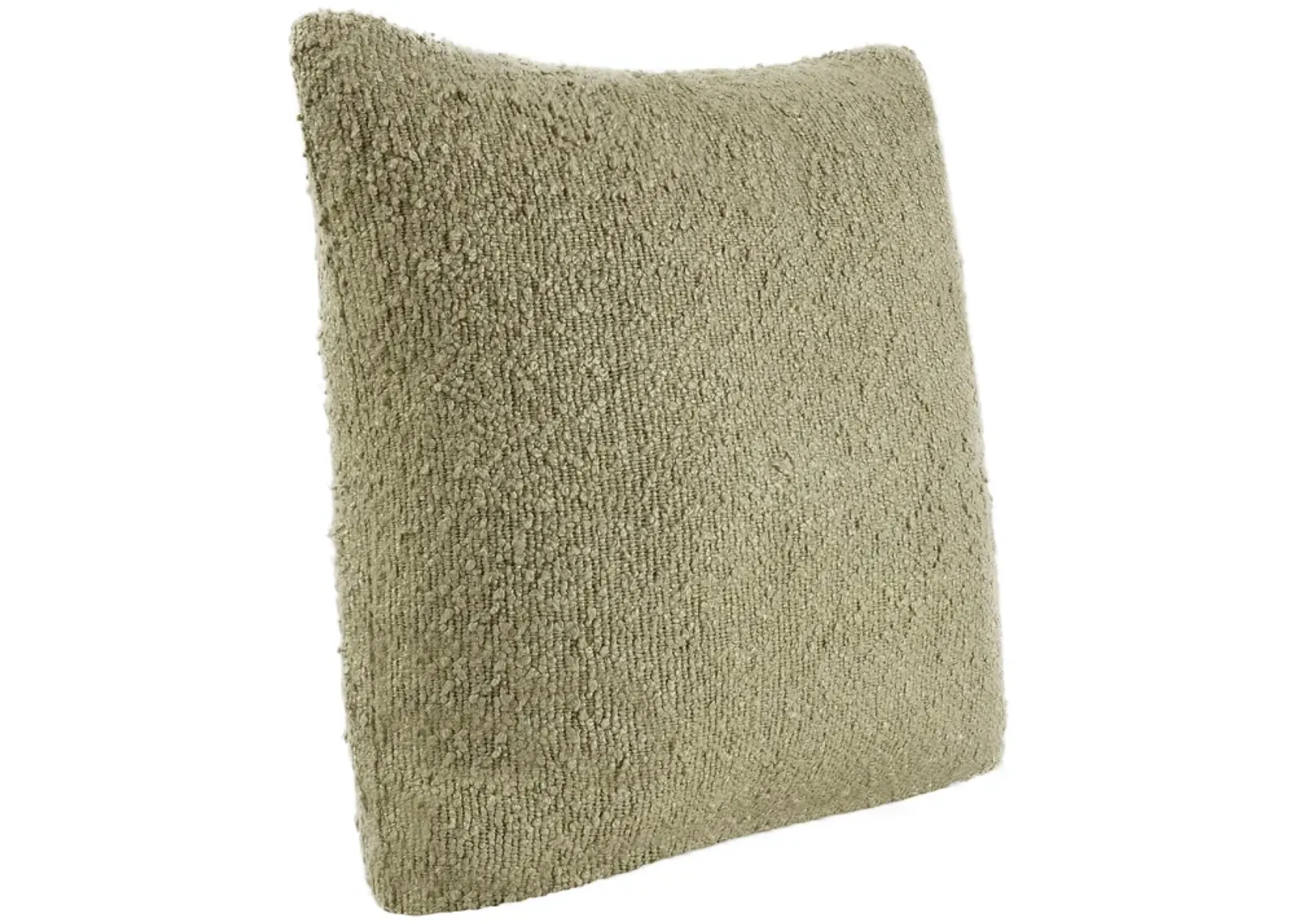 Sava 22" Cotton Blend Throw Pilow, Wheat Green