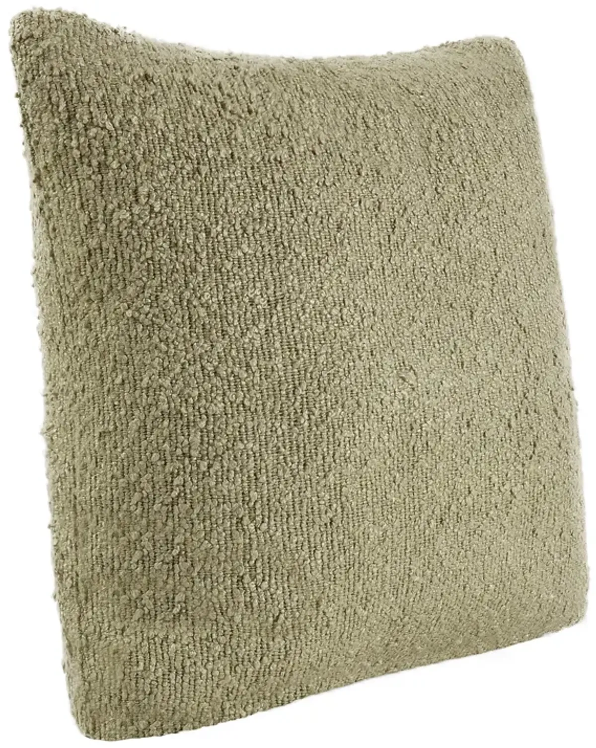 Sava 22" Cotton Blend Throw Pilow, Wheat Green