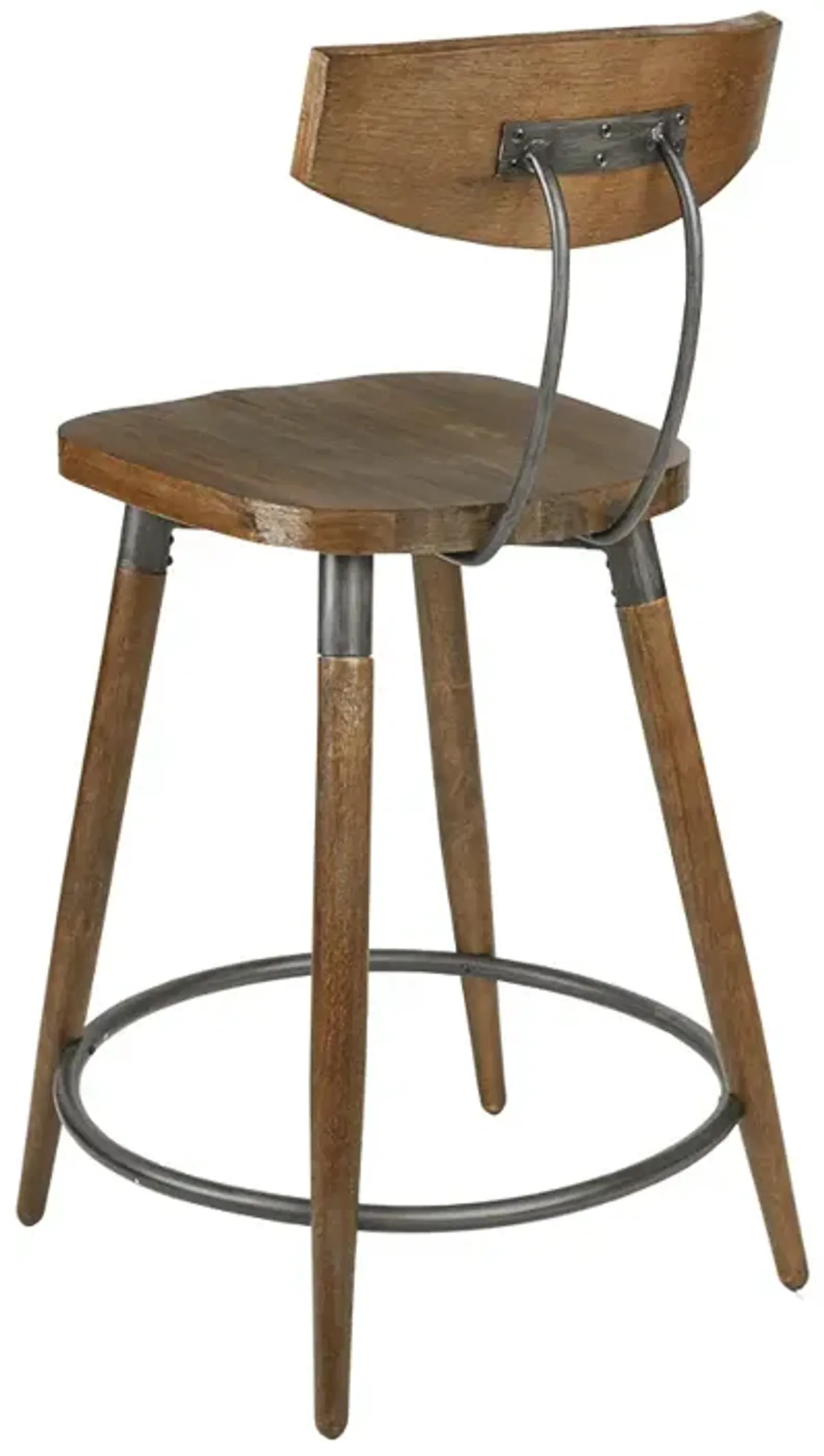 INK+IVY Frazier Brown Counter Stool 24" With Back