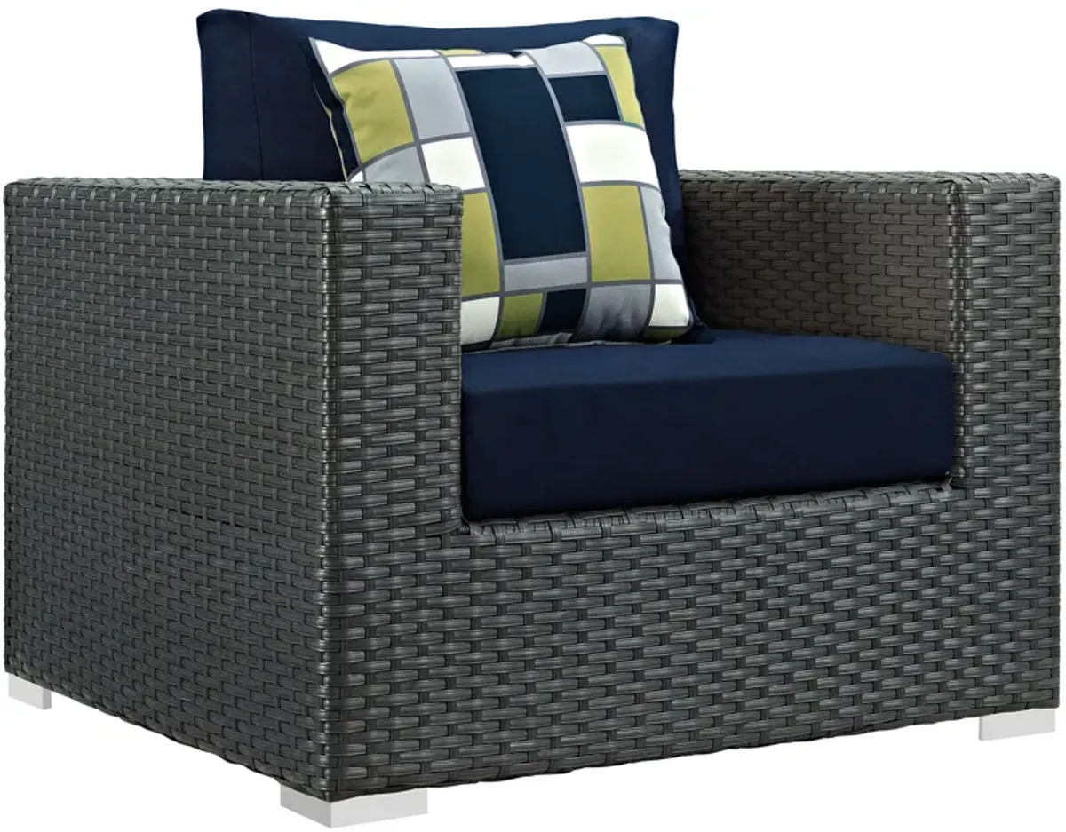 Sojourn 3 Piece Outdoor Patio Sunbrella® Sectional Set