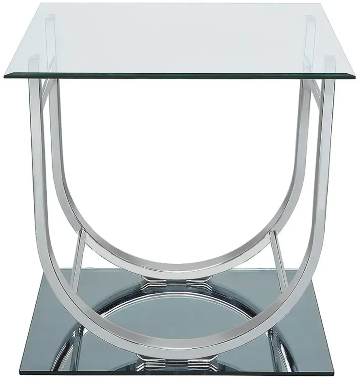 Danville U-shaped End Table Chrome