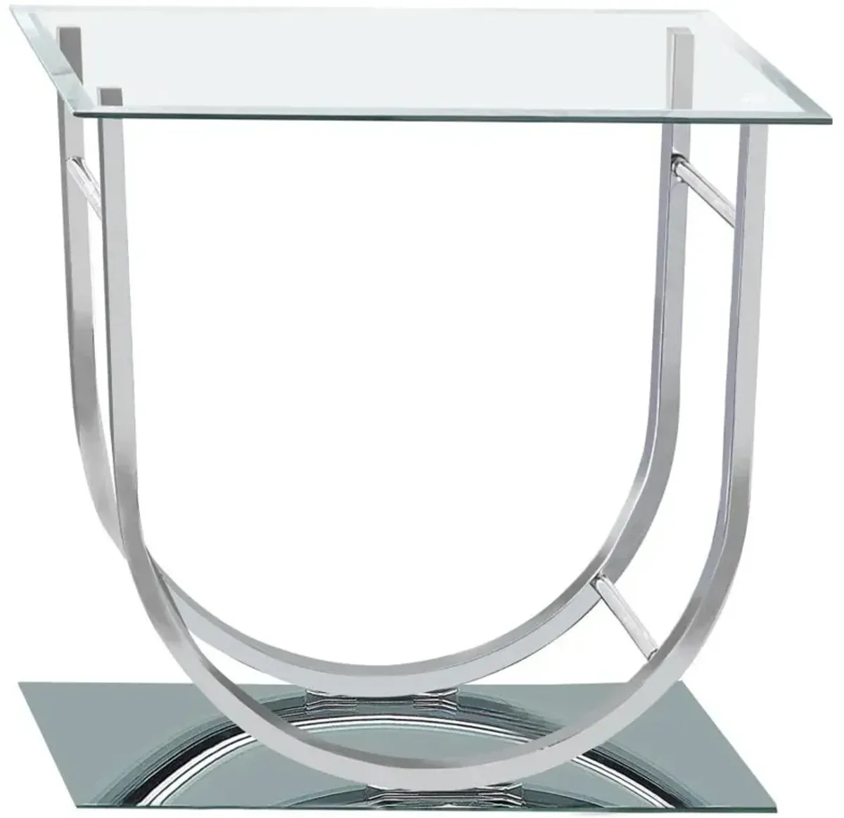 Danville U-shaped End Table Chrome