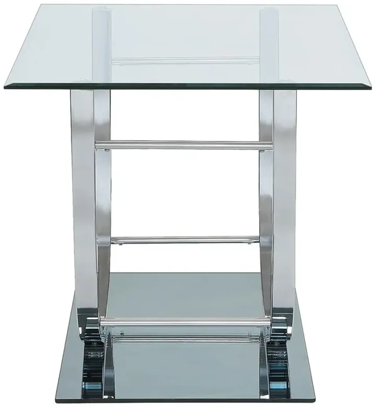 Danville U-shaped End Table Chrome