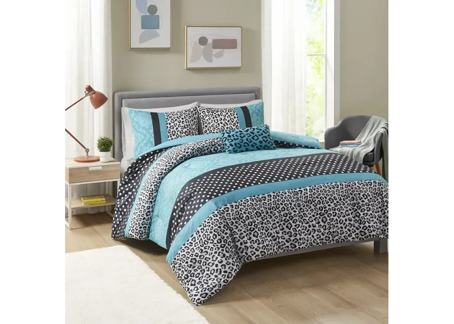 Mi Zone Chloe Teal Comforter Set