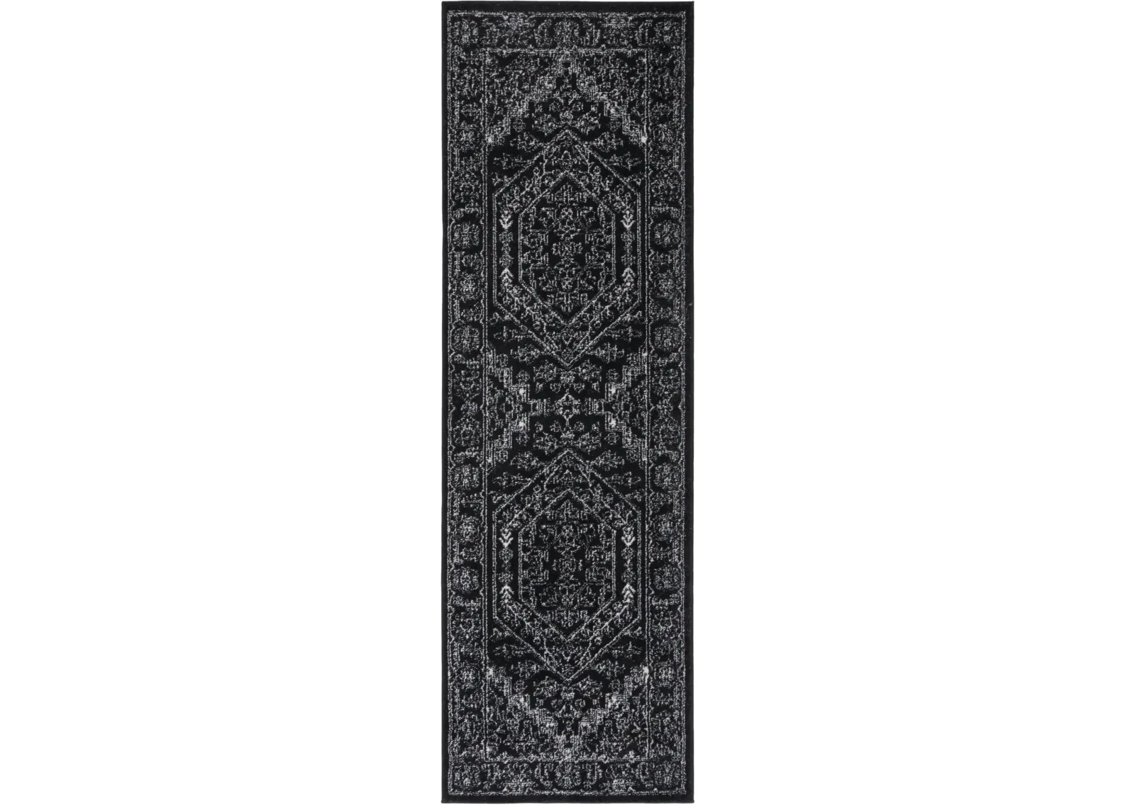 ADIRONDACK 108 BLACK  2'-6' x 14' Runner Rug