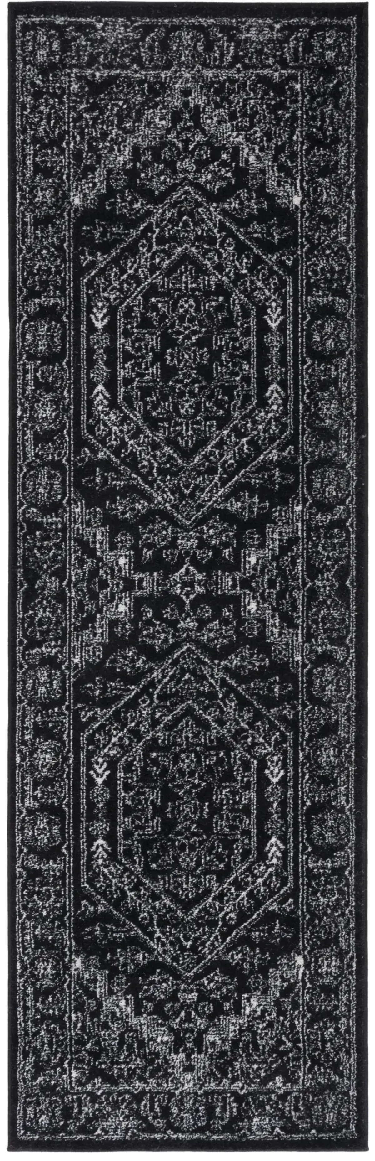 ADIRONDACK 108 BLACK  2'-6' x 14' Runner Rug