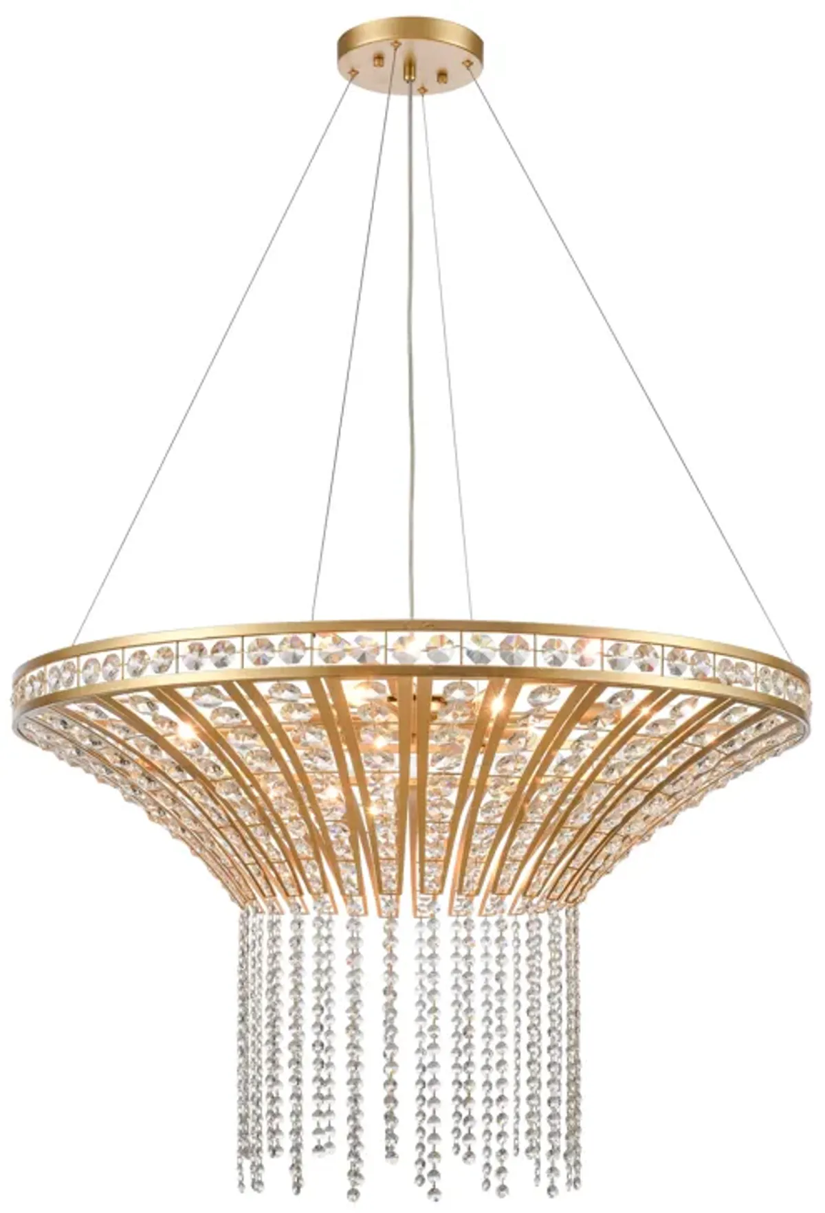 Fantania 36" Wide 8-Light Chandelier - Champagne Gold