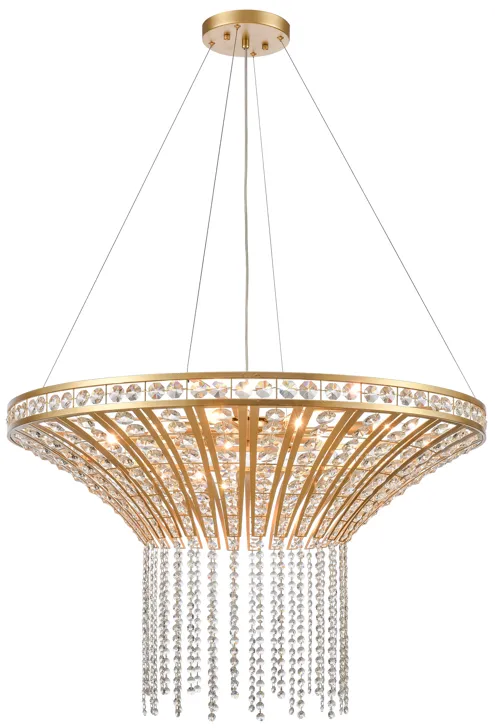 Fantania 36" Wide 8-Light Chandelier - Champagne Gold